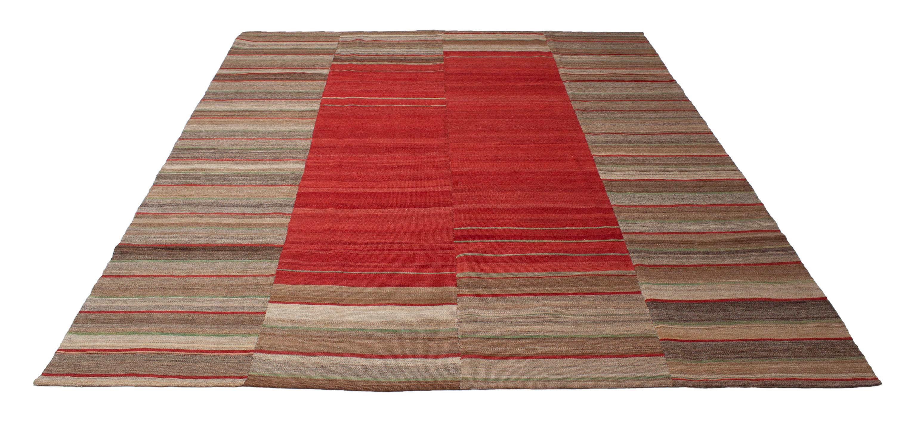 Eine Fotoaufnahme eines Kelim Teppichs.