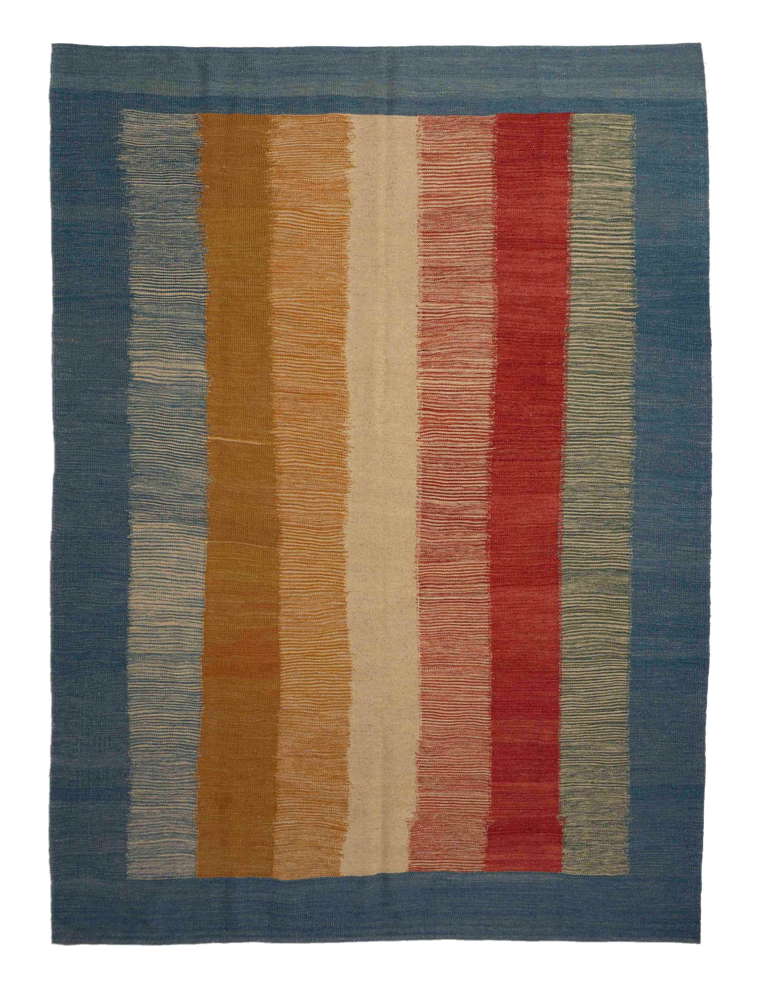 Eine Fotoaufnahme eines Kelim Teppichs.