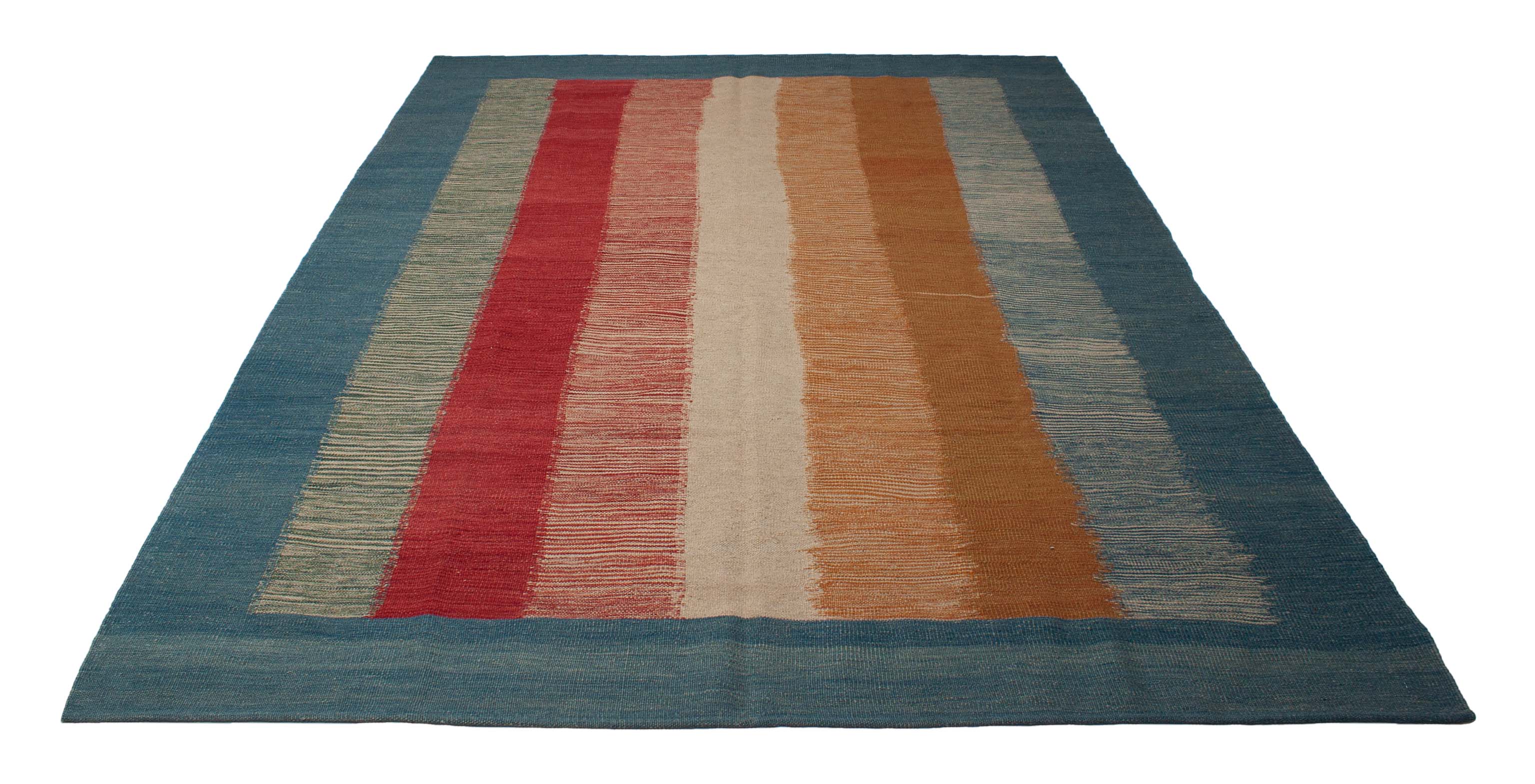 Eine Fotoaufnahme eines Kelim Teppichs.