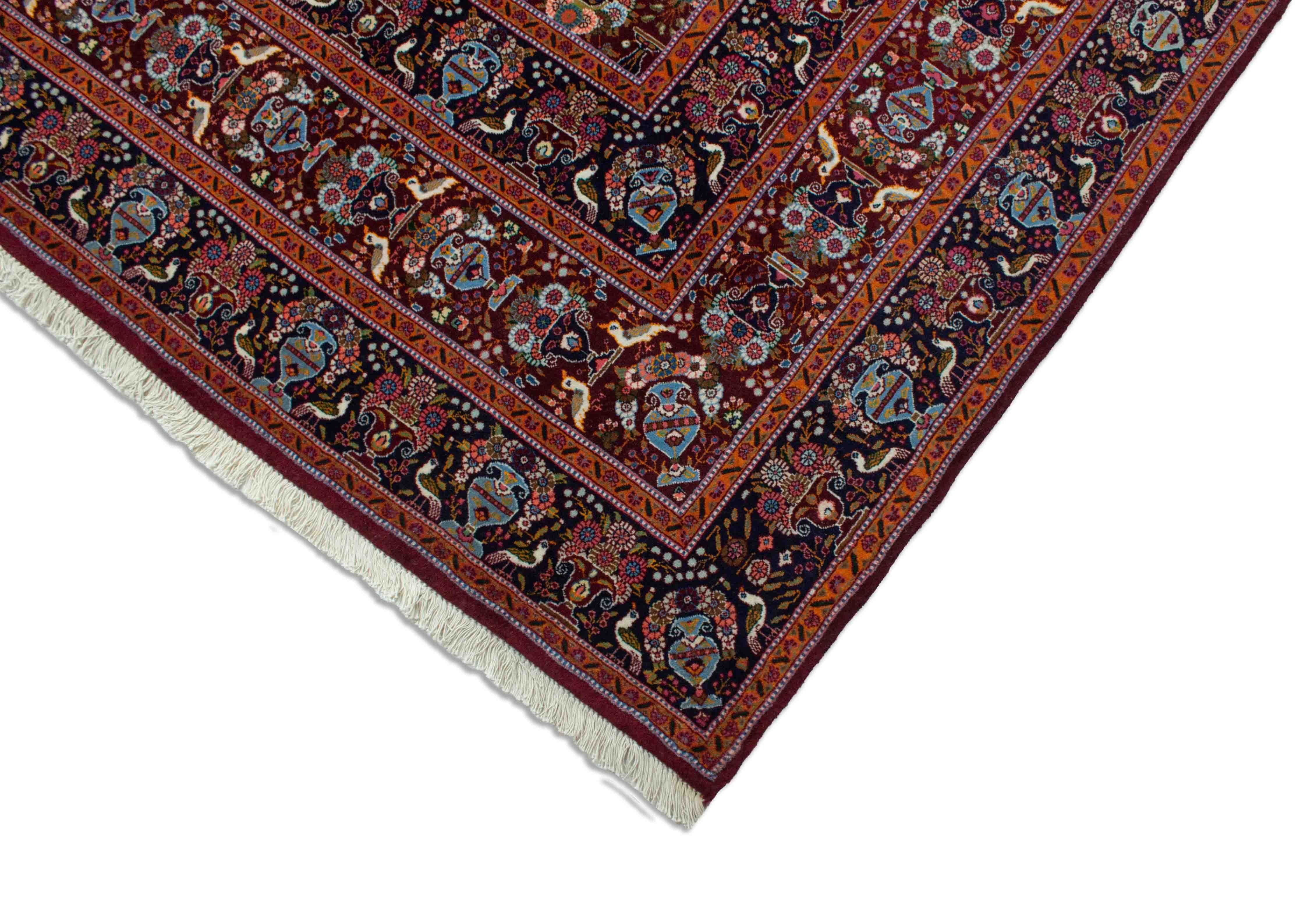 Eine Fotoaufnahme eines Täbriz Teppichs.