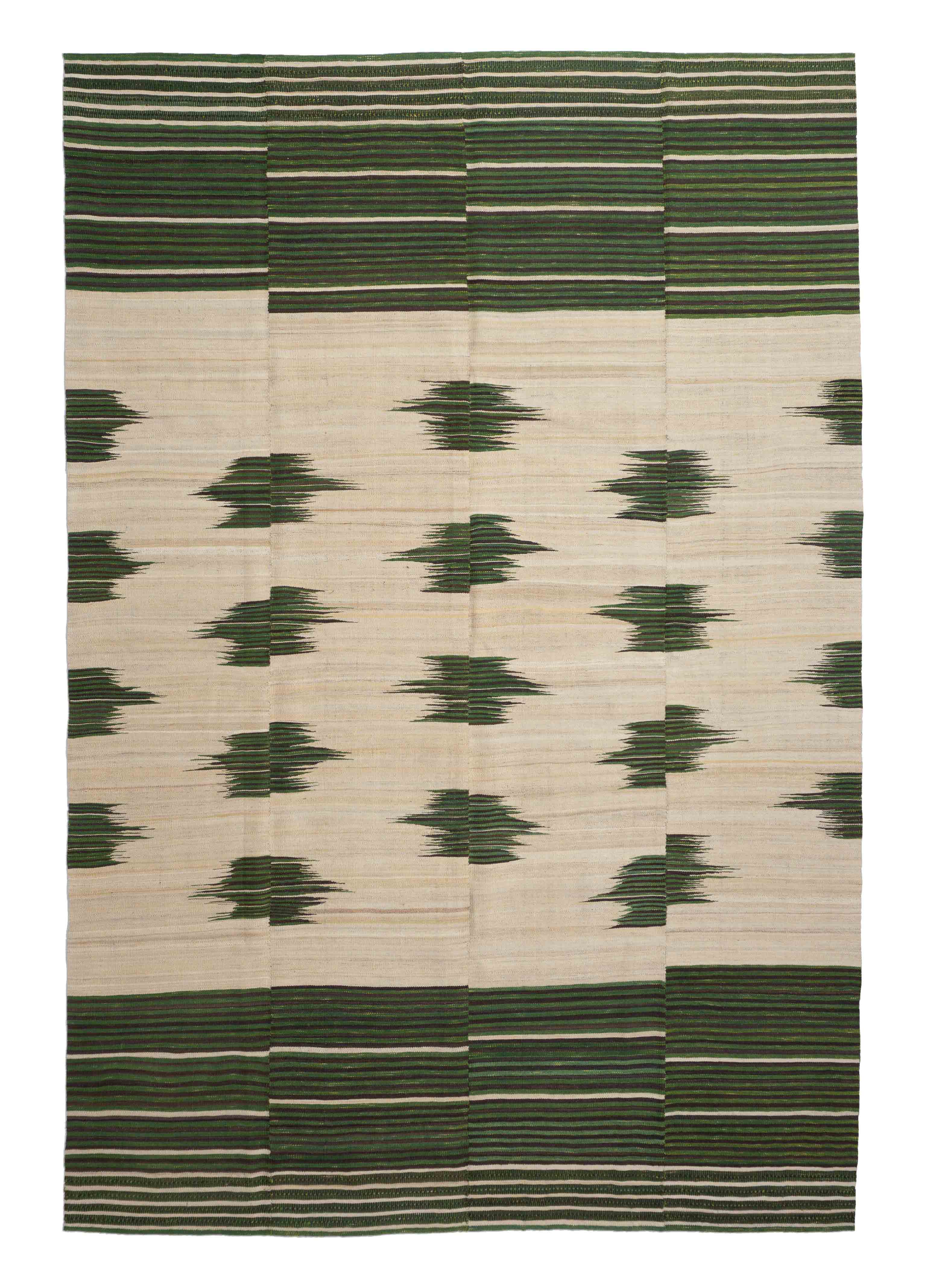 Eine Fotoaufnahme eines Kelim Teppichs.