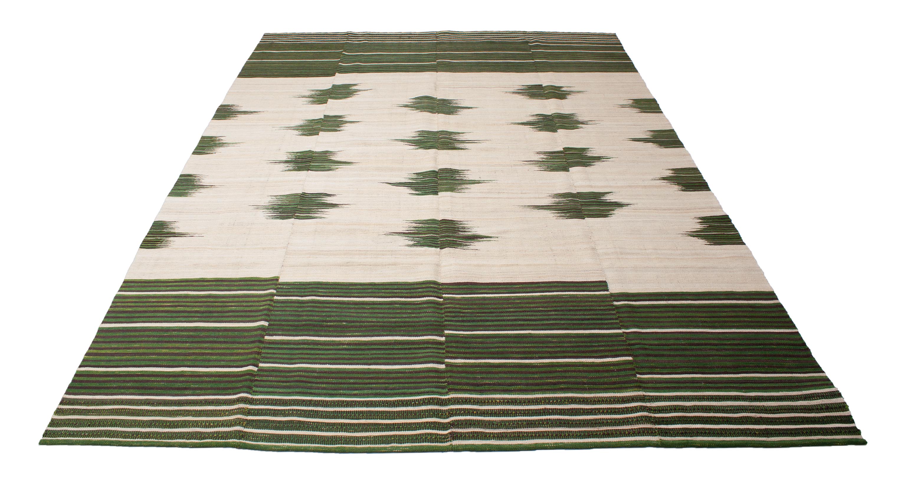 Eine Fotoaufnahme eines Kelim Teppichs.