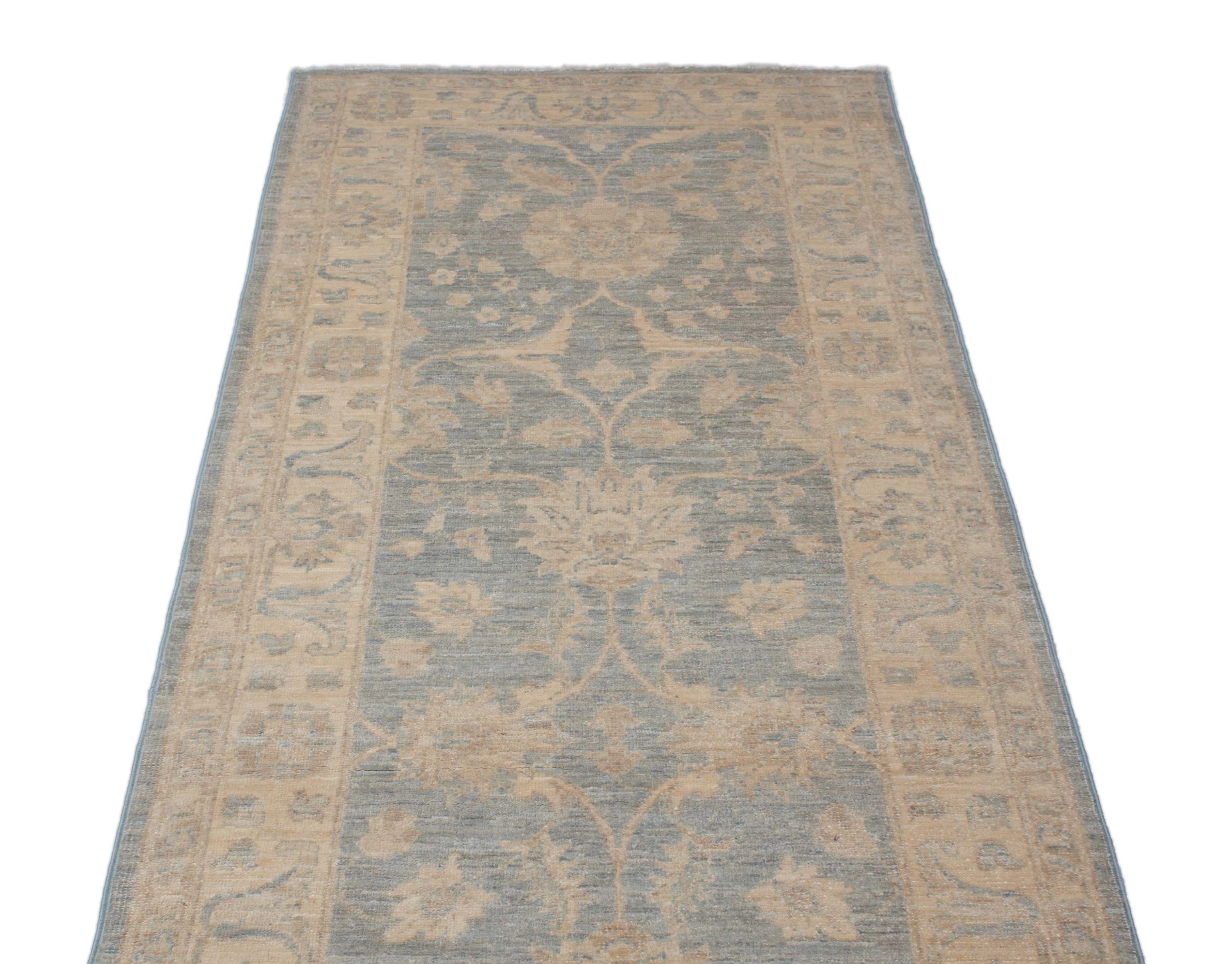 Eine Fotoaufnahme eines Farahan Teppichs.