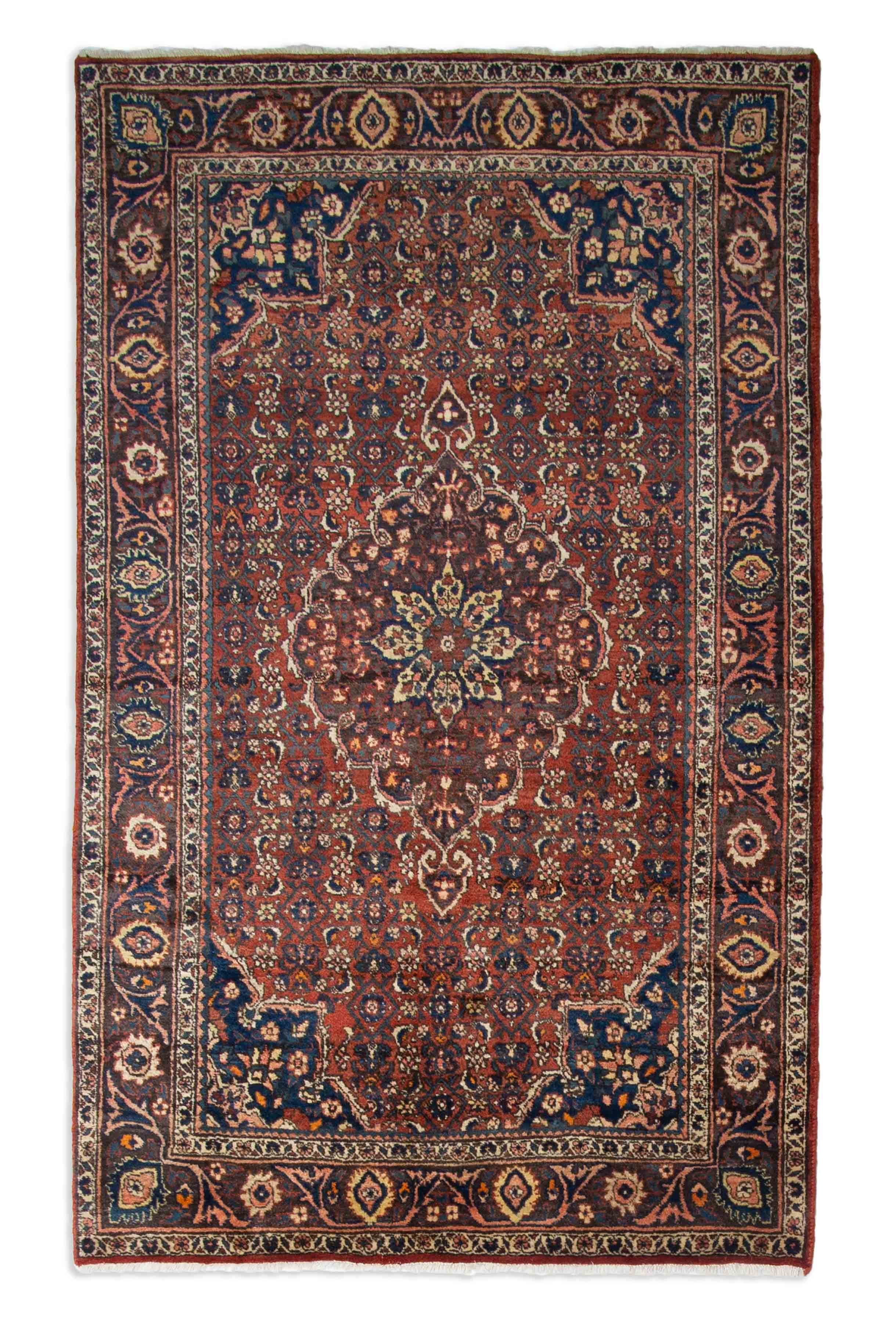 Eine Fotoaufnahme eines Sanjan Teppichs.