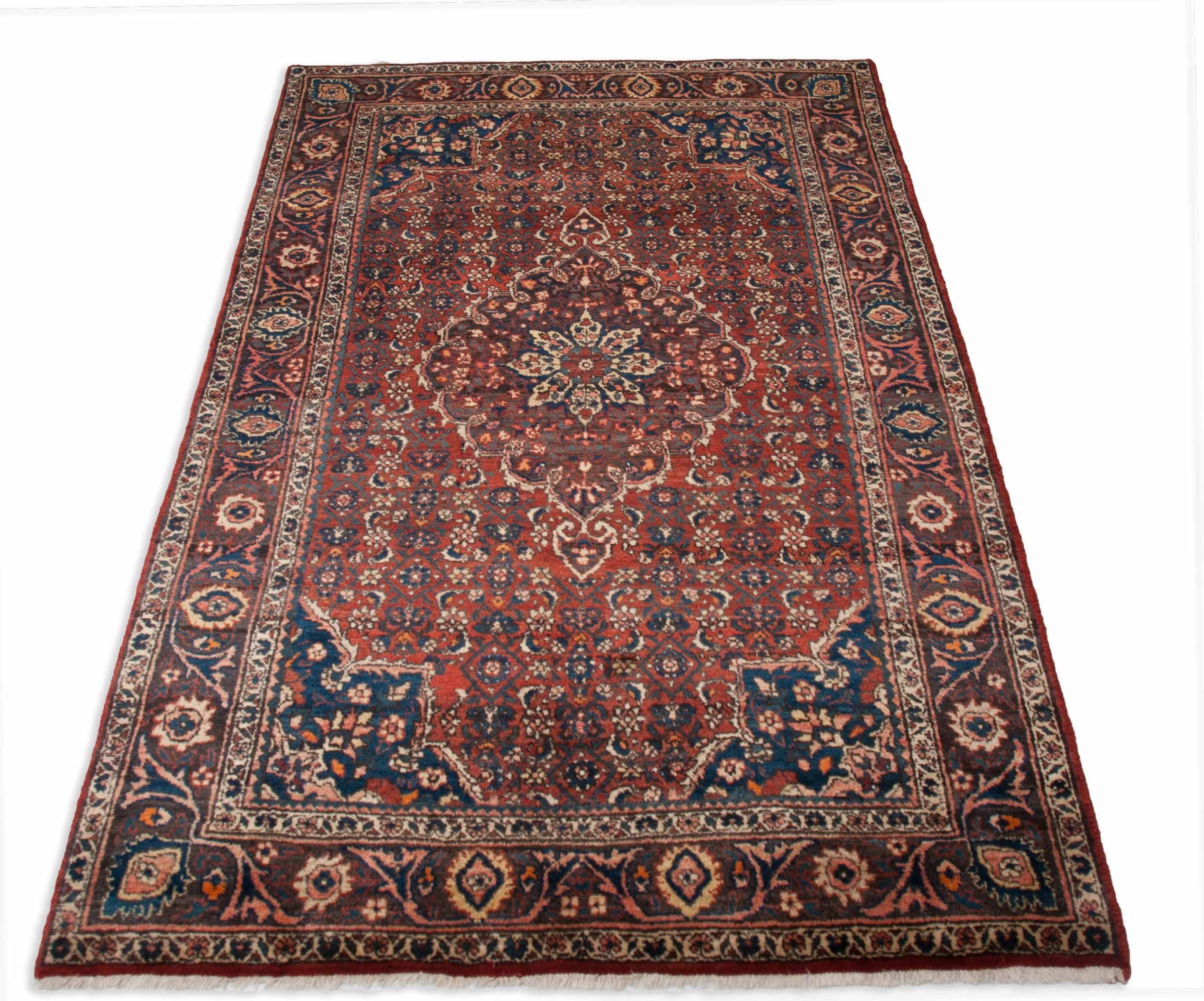 Eine Fotoaufnahme eines Sanjan Teppichs.