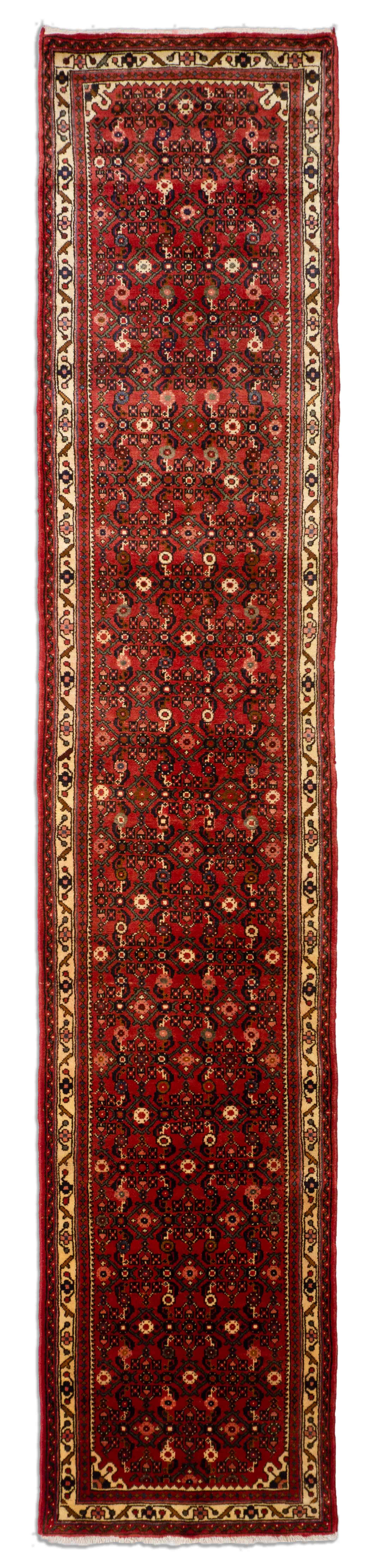 Eine Fotoaufnahme eines Hosseinabad Teppichs.