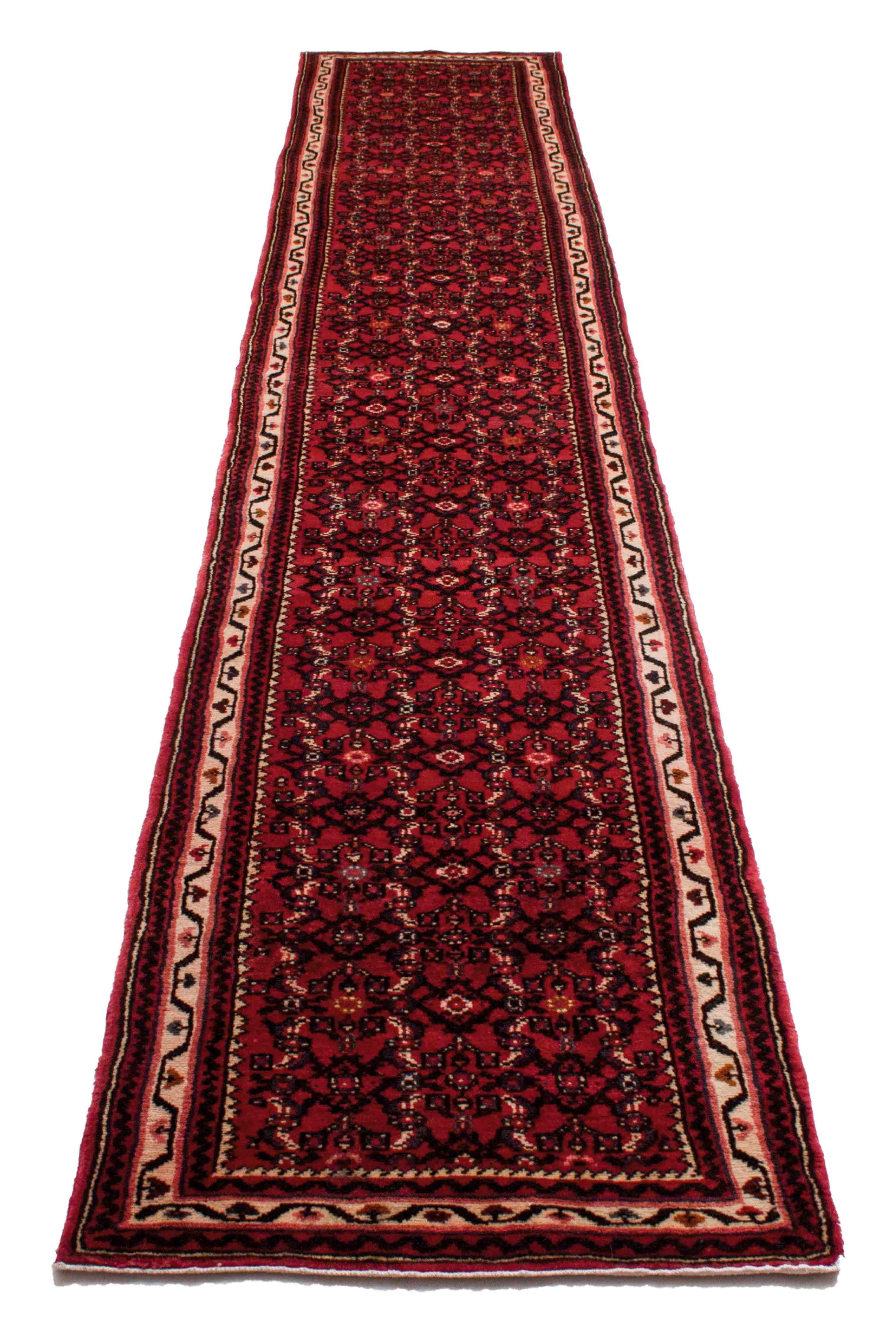 Eine Fotoaufnahme eines Hamadan Teppichs.