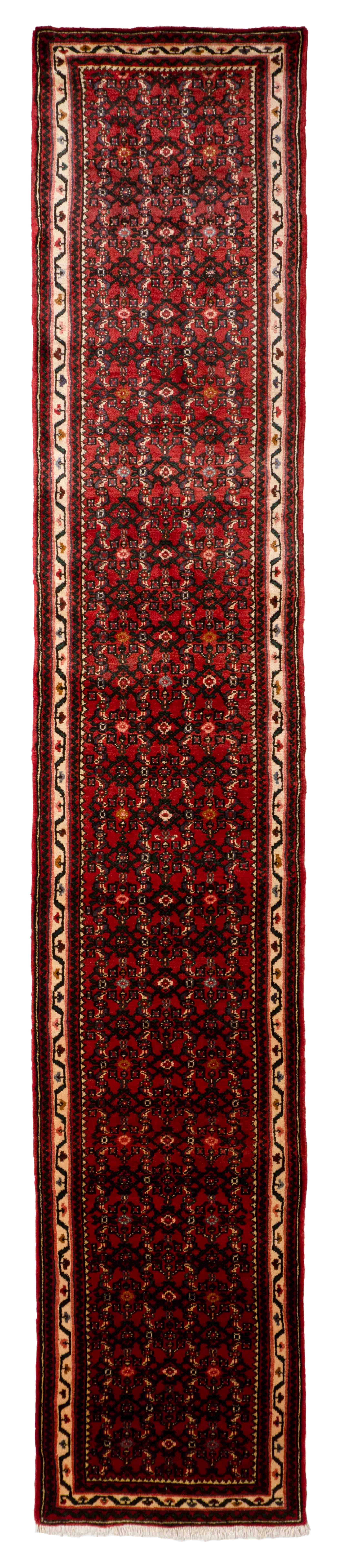 Eine Fotoaufnahme eines Hamadan Teppichs.