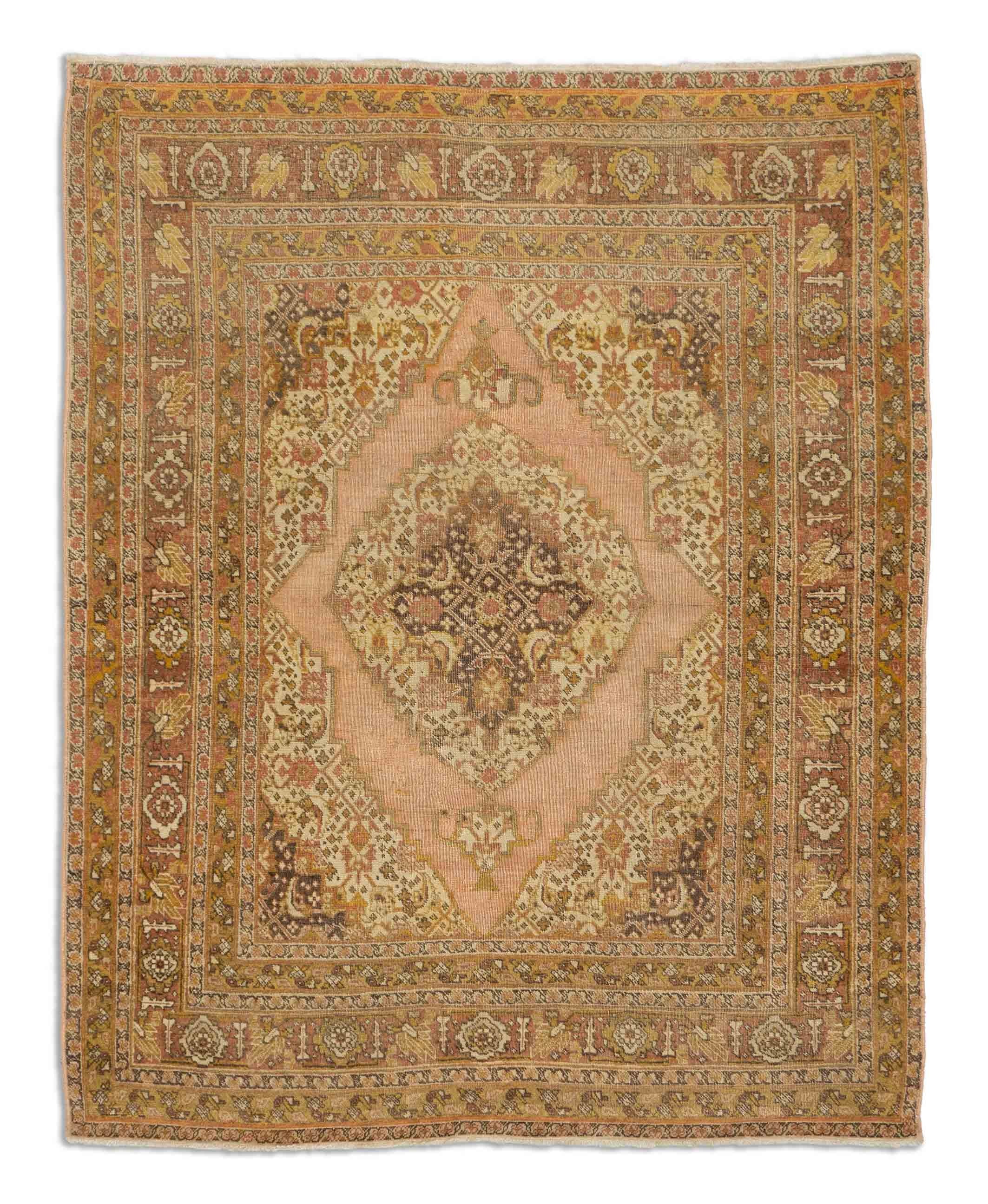 Eine Fotoaufnahme eines Täbriz Teppichs.