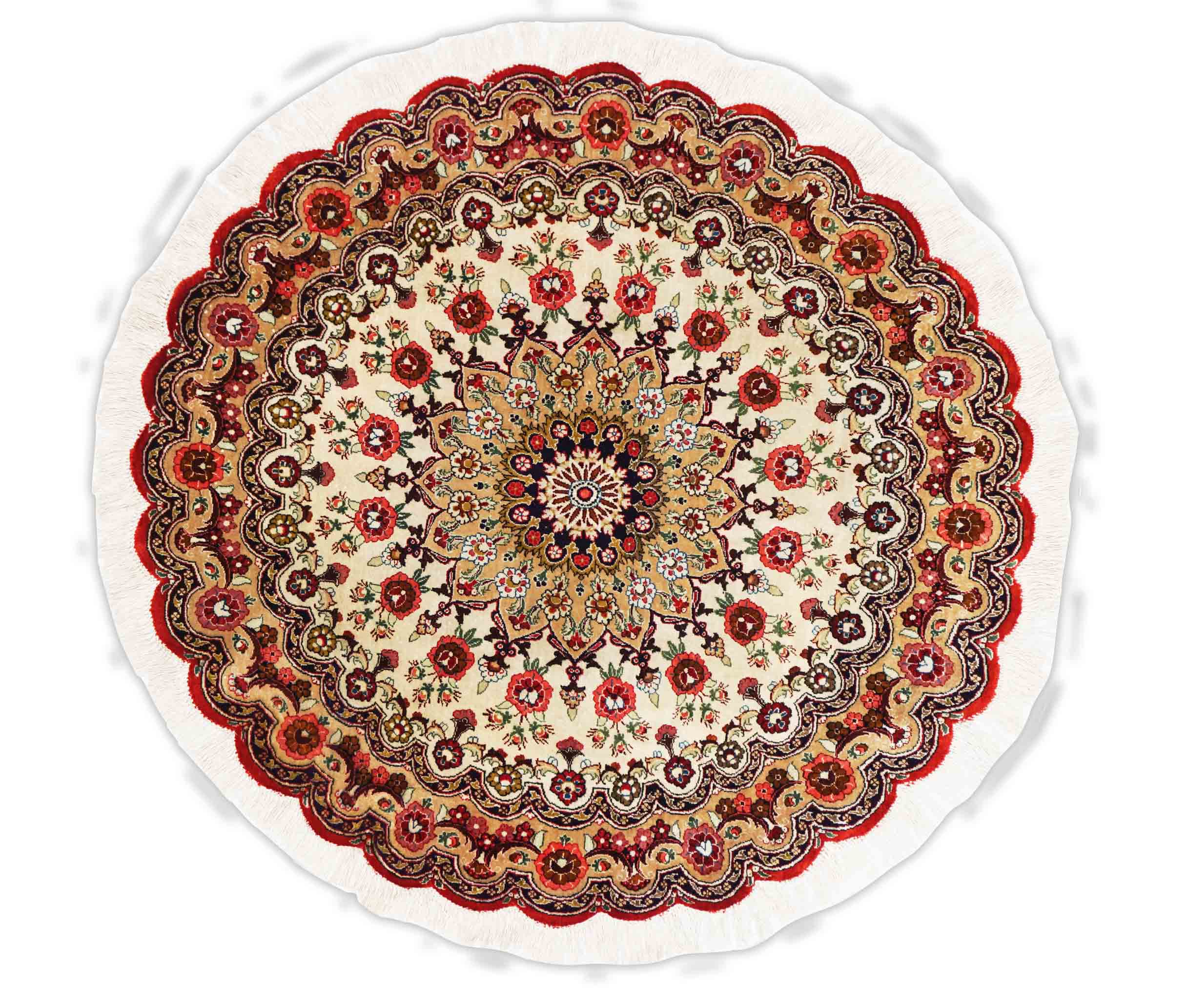 Ghom aus reiner Seide | 100 cm x 100 cm | Nr. Z-1257