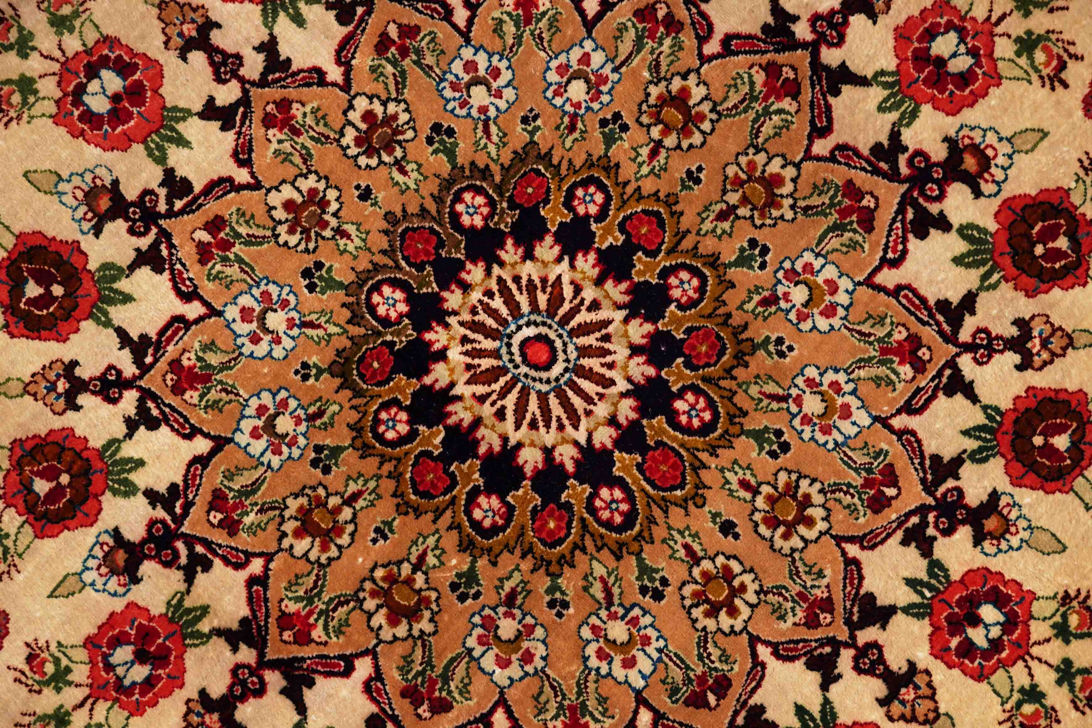 Ghom aus reiner Seide | 100 cm x 100 cm | Nr. Z-1257