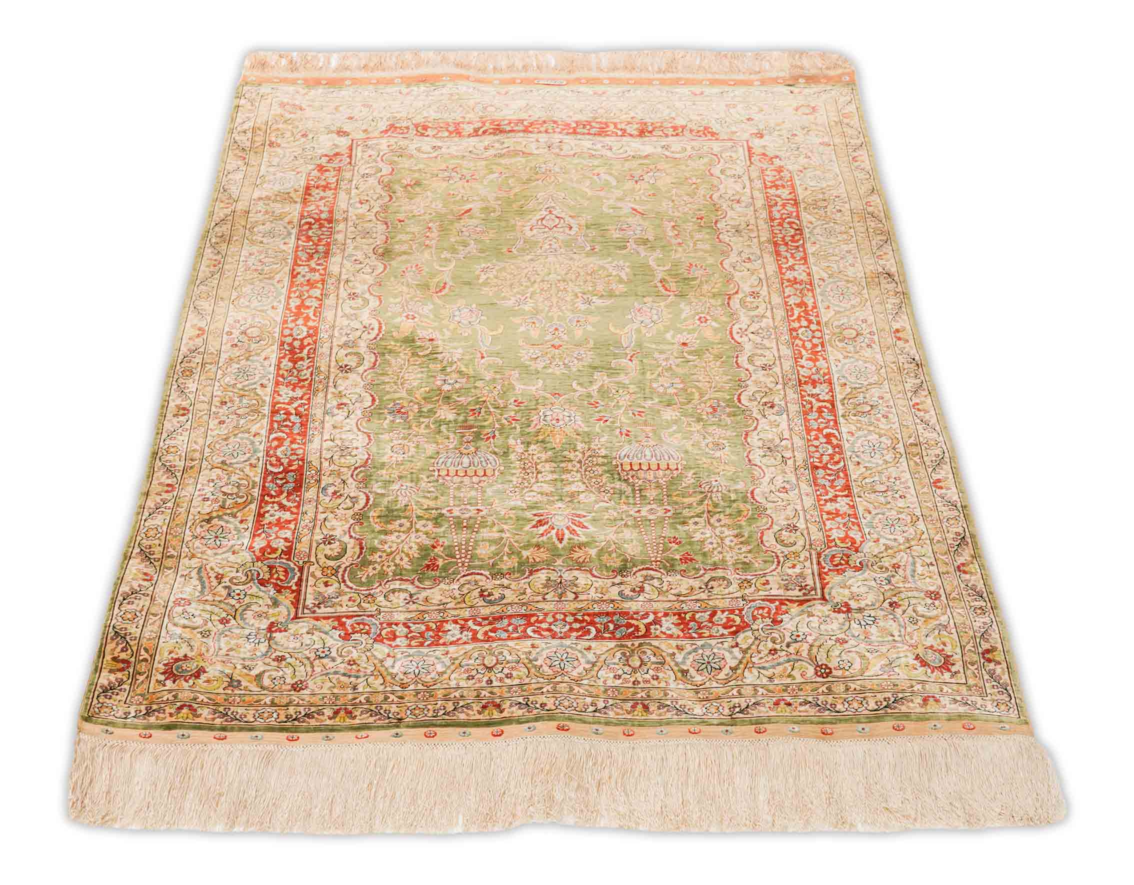 Hereke aus reiner Seide | 130 cm x 86 cm | Nr. Z-131