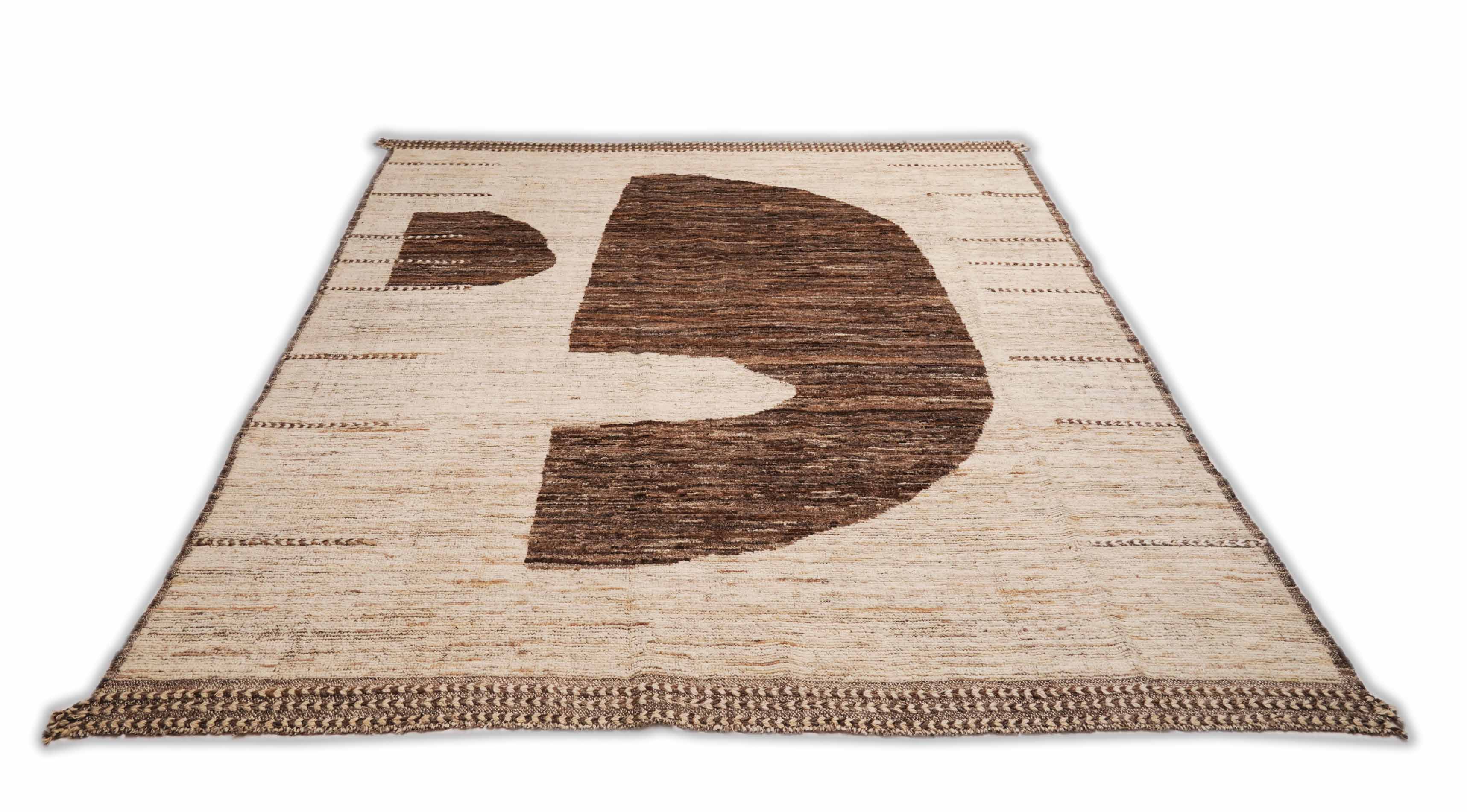 Beni Berber Teppich mit Muster in beige, braun und 291 cm x 260 cm groß