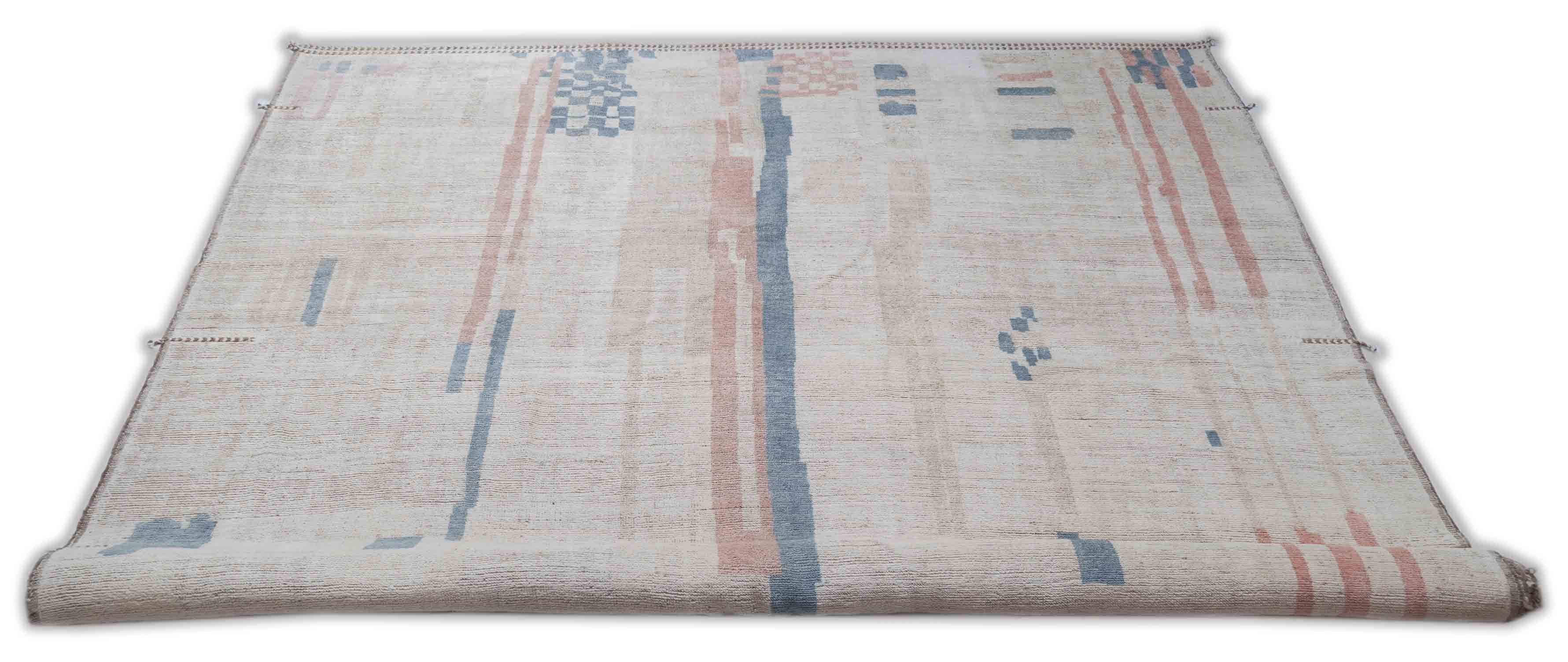 Moderner Beni Berber Teppich in bunt und 447 cm x 377 cm groß