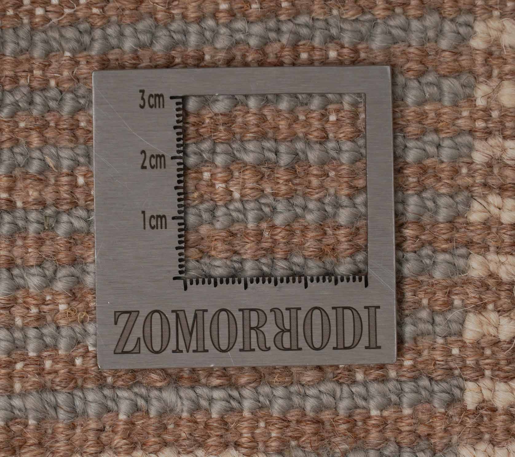 Melierter Beni Berber Teppich in cremeweiß, hellblau und 308 cm x 246 cm groß