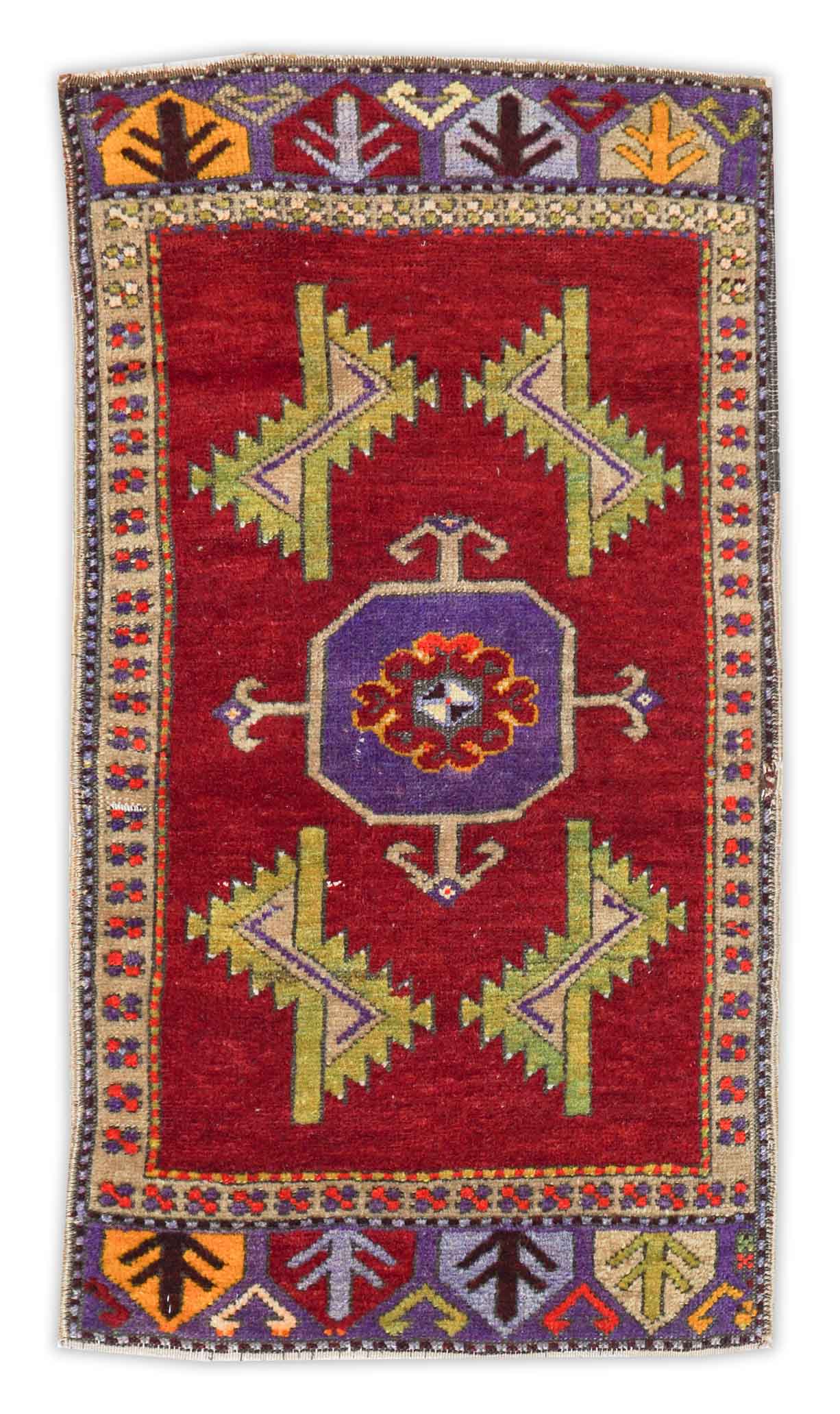 Alter Türkischer Orientteppich | 94 cm x 51 cm | Nr. Z-1375