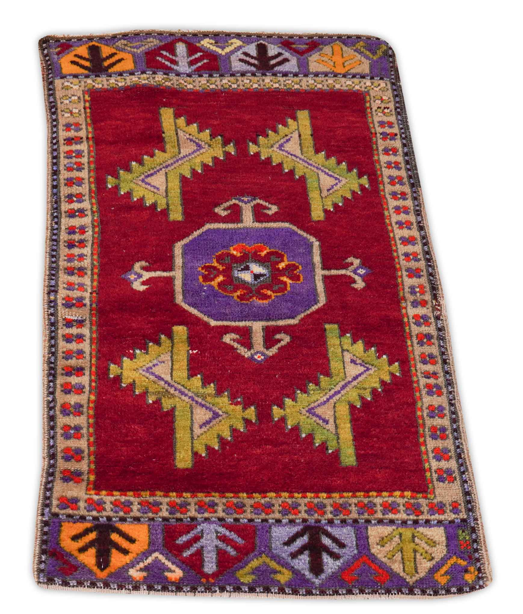 Alter Türkischer Orientteppich | 94 cm x 51 cm | Nr. Z-1375