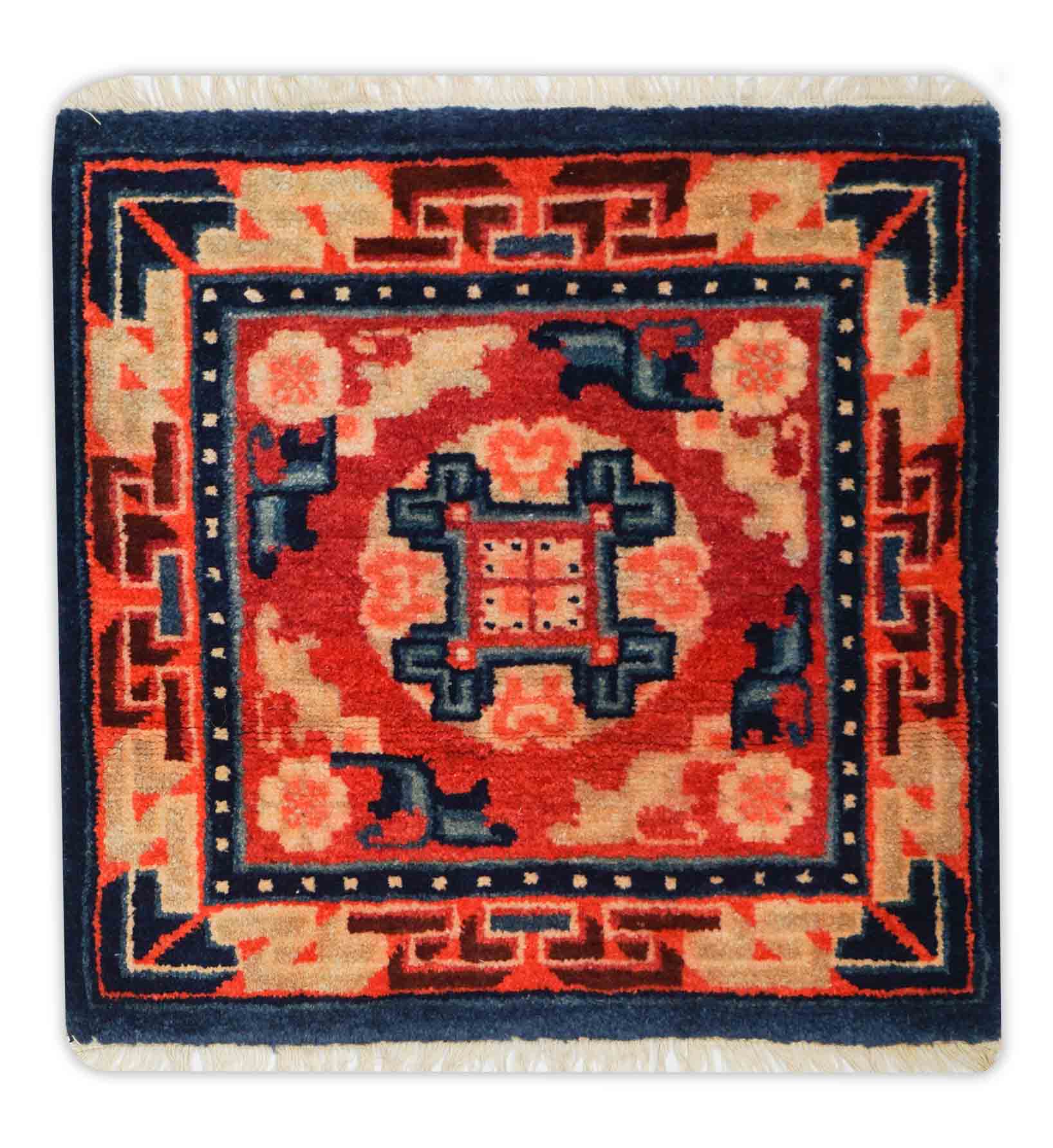 Alter China Teppich | 59 cm x 58 cm | Nr. Z-1427