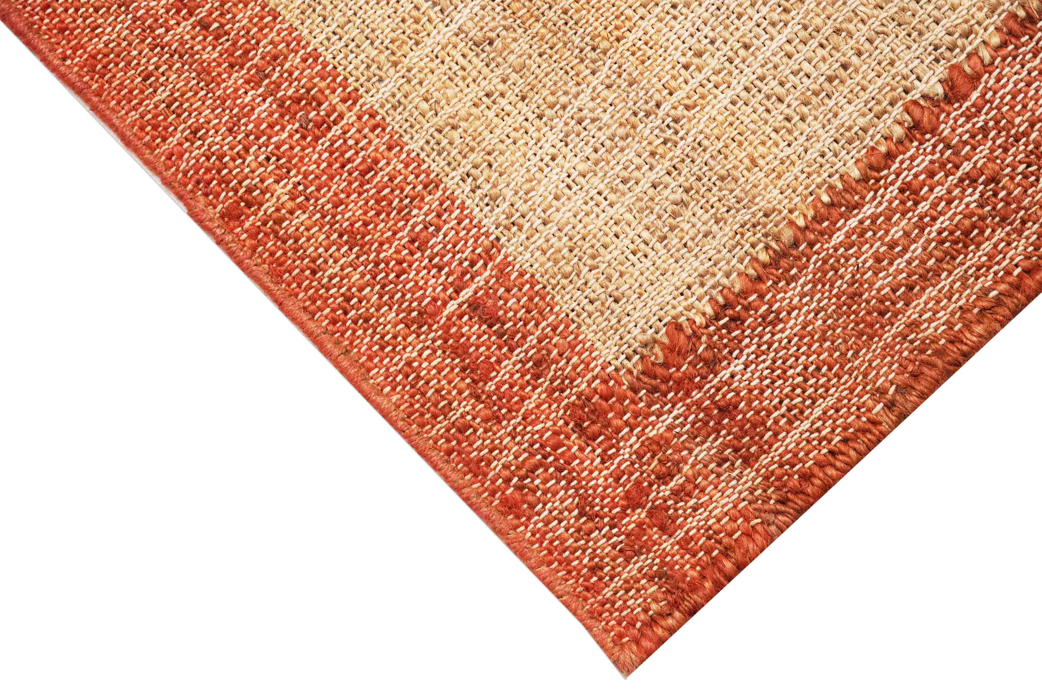 Jute Teppich in beige, Terracotta und 230 cm x 160 cm groß