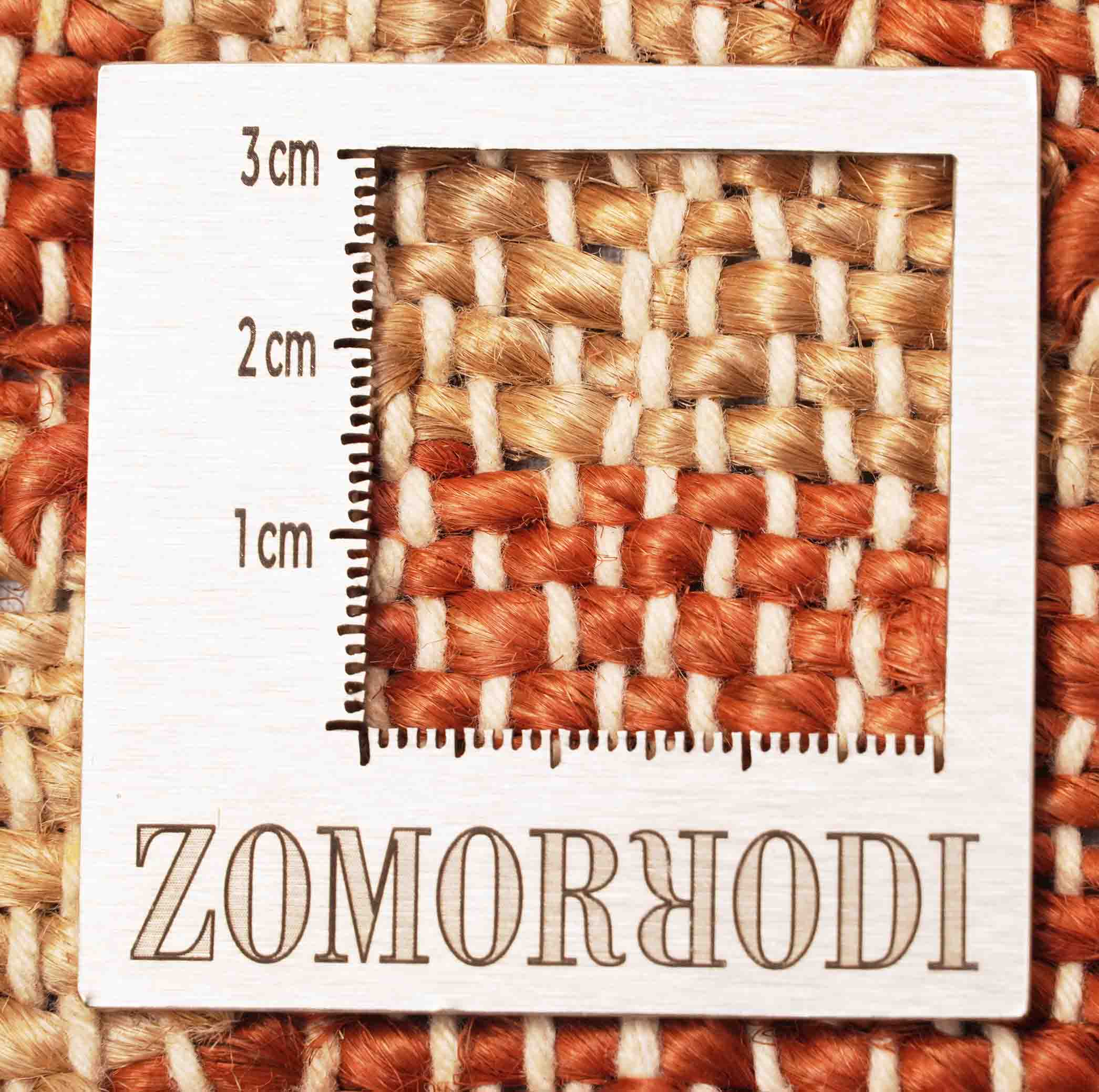 Jute Teppich in beige, Terracotta und 230 cm x 160 cm groß