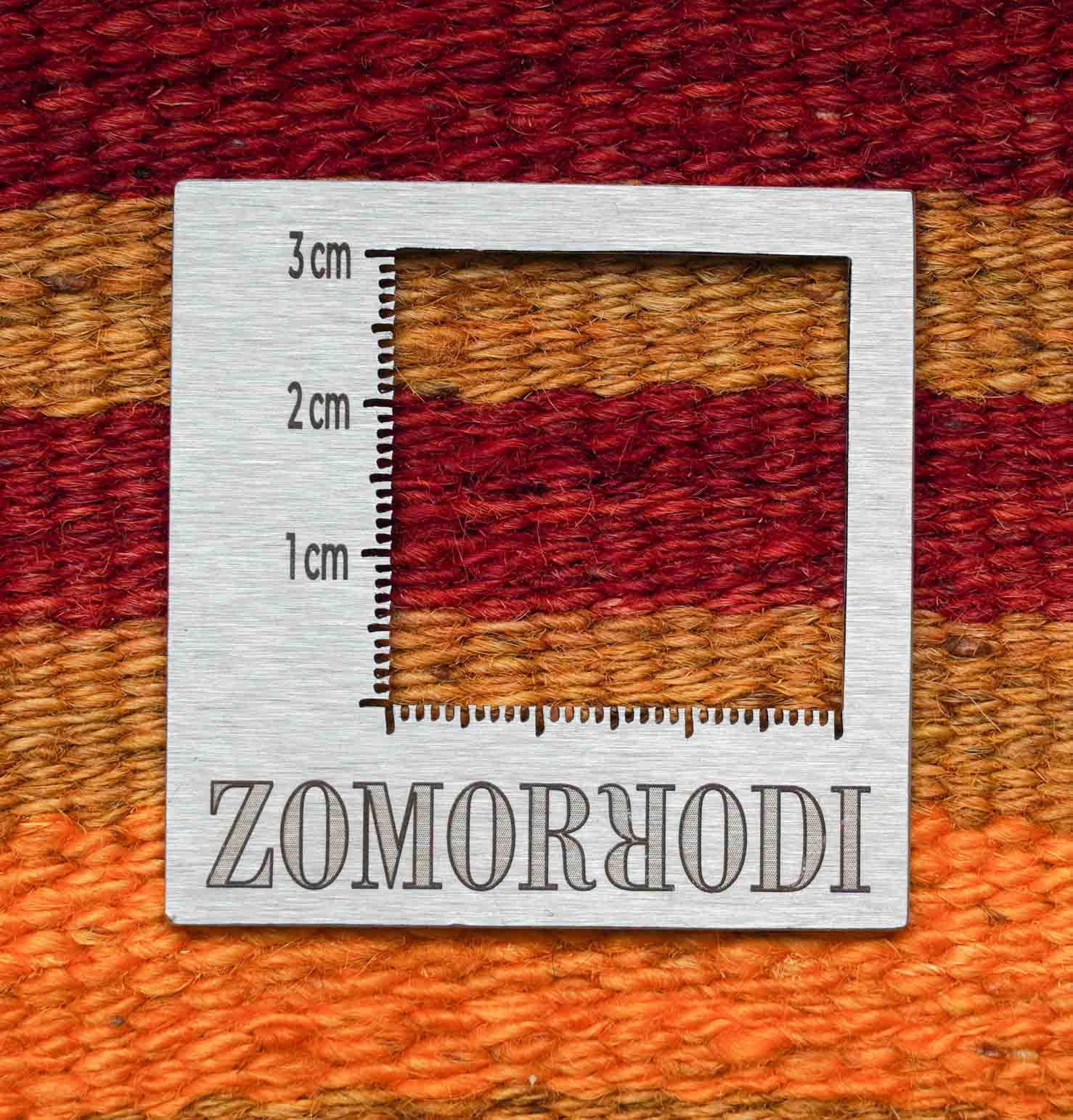 Melierter alter Kelim Teppich in hellrot und 271 cm x 160 cm groß