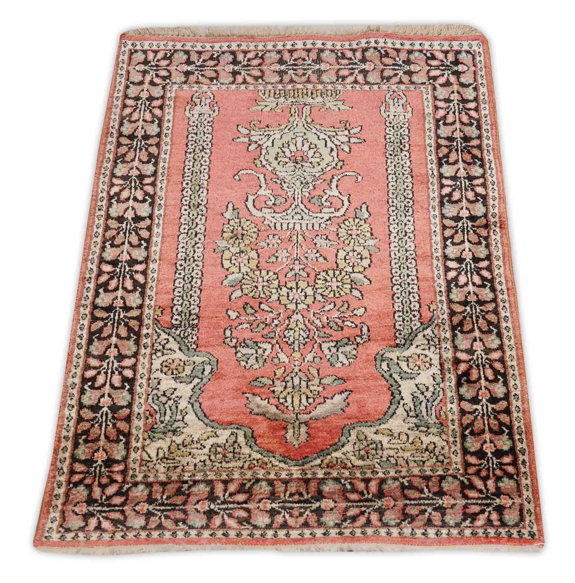 Kaschmir Teppich aus reiner Seide | 94 cm x 62 cm | Nr. Z-1999