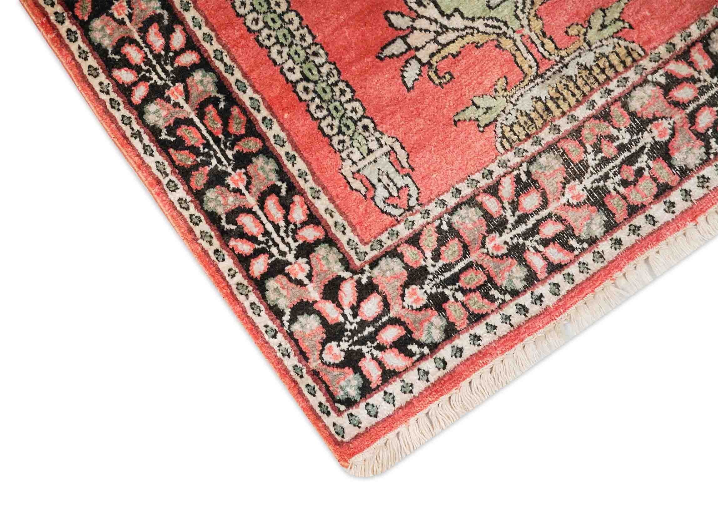 Kaschmir Teppich aus reiner Seide | 94 cm x 62 cm | Nr. Z-1999