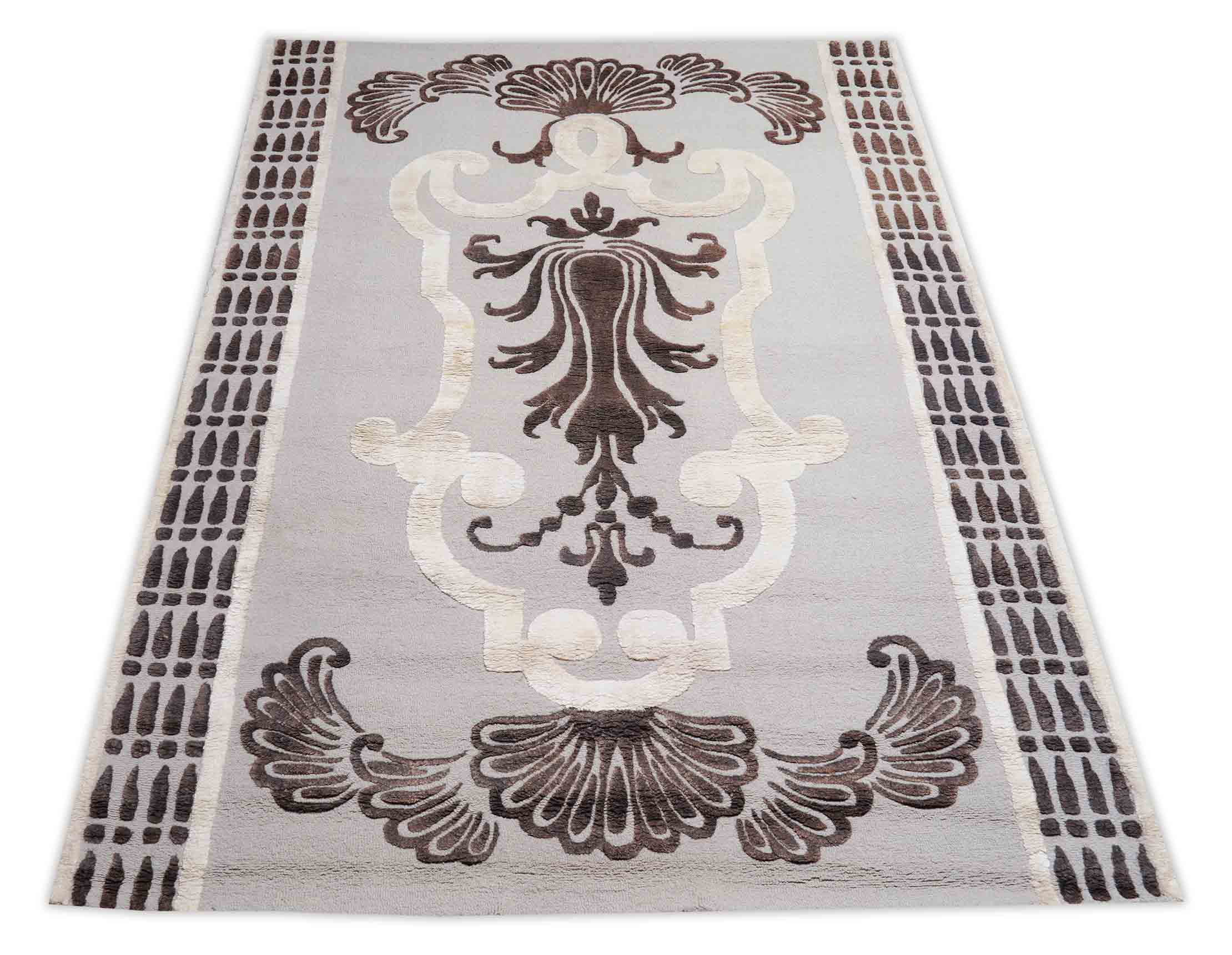 Handgetufteter Moderner Designer Teppichteppich | 295 cm x 192 cm | Nr. Z-2007