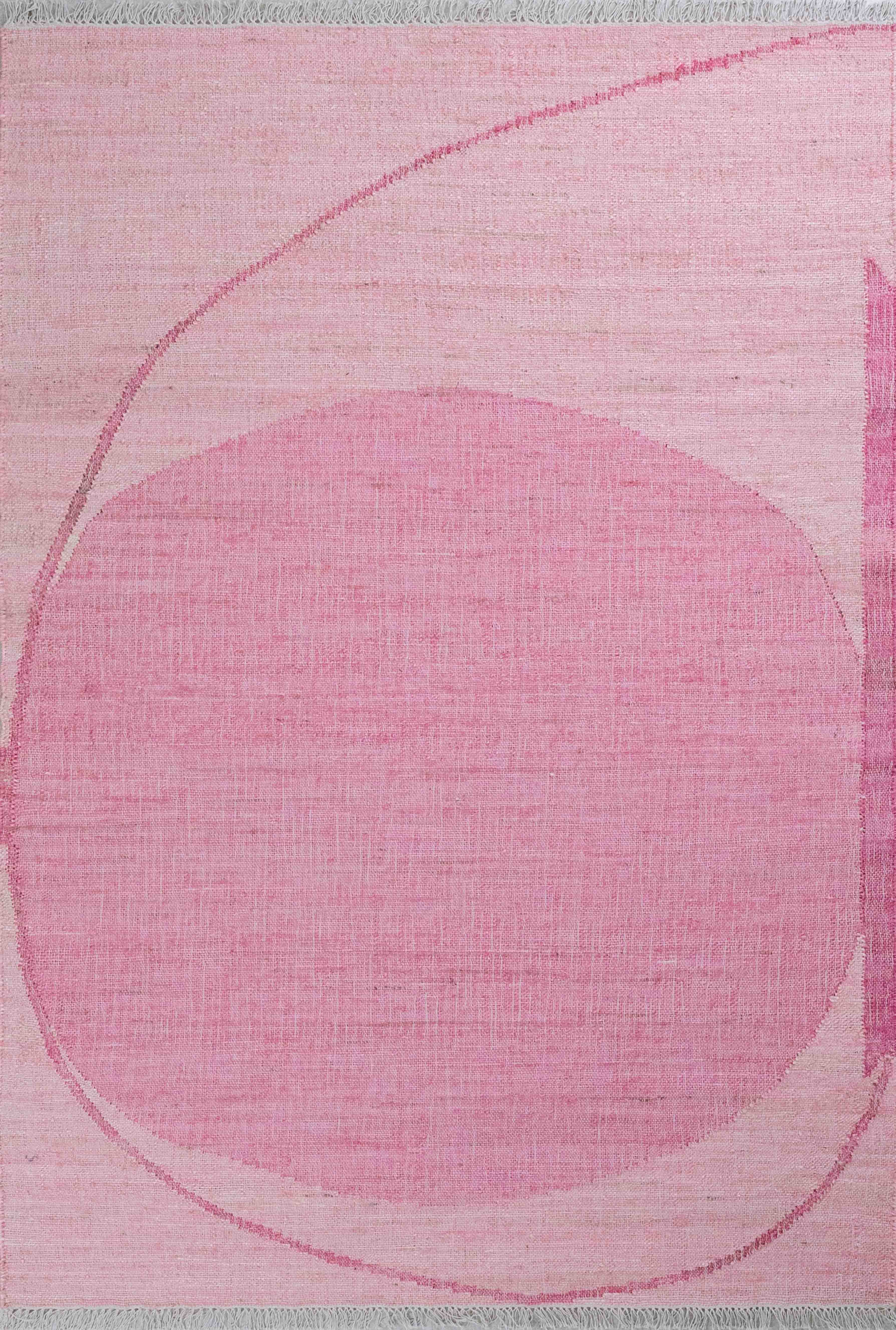 Jute Teppich in rosa und 232 cm x 160 cm groß