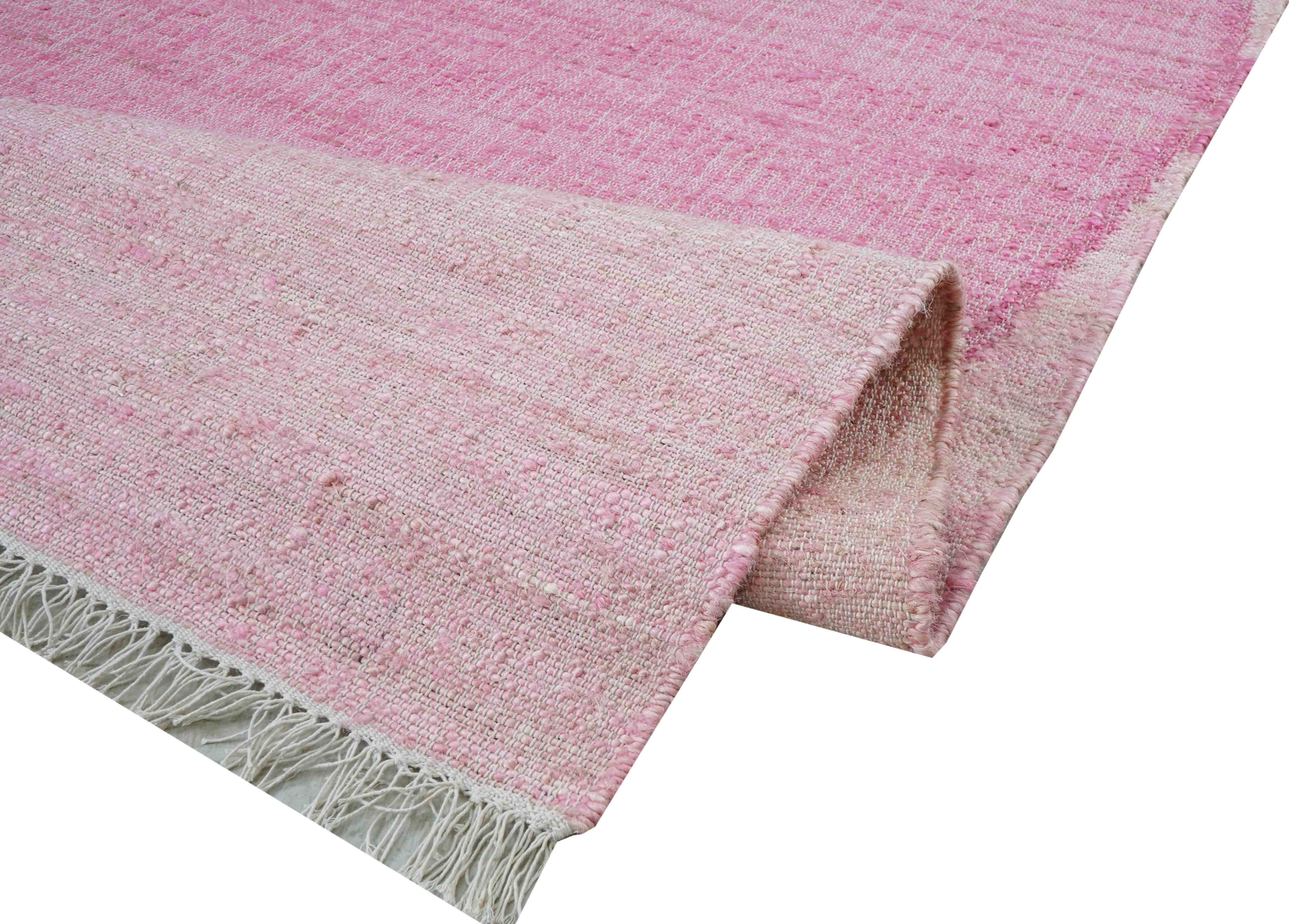 Jute Teppich in rosa und 232 cm x 160 cm groß
