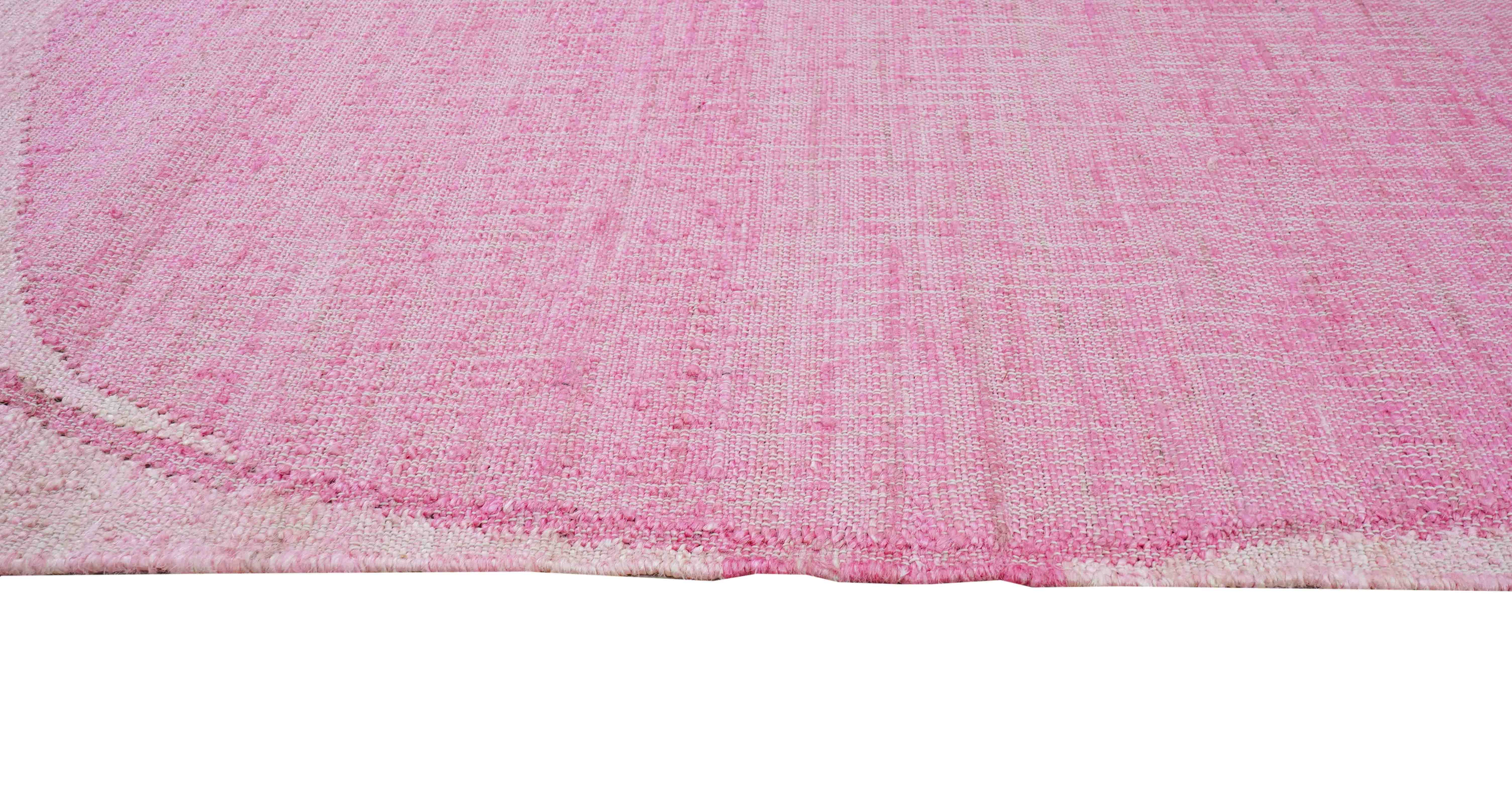 Jute Teppich in rosa und 232 cm x 160 cm groß
