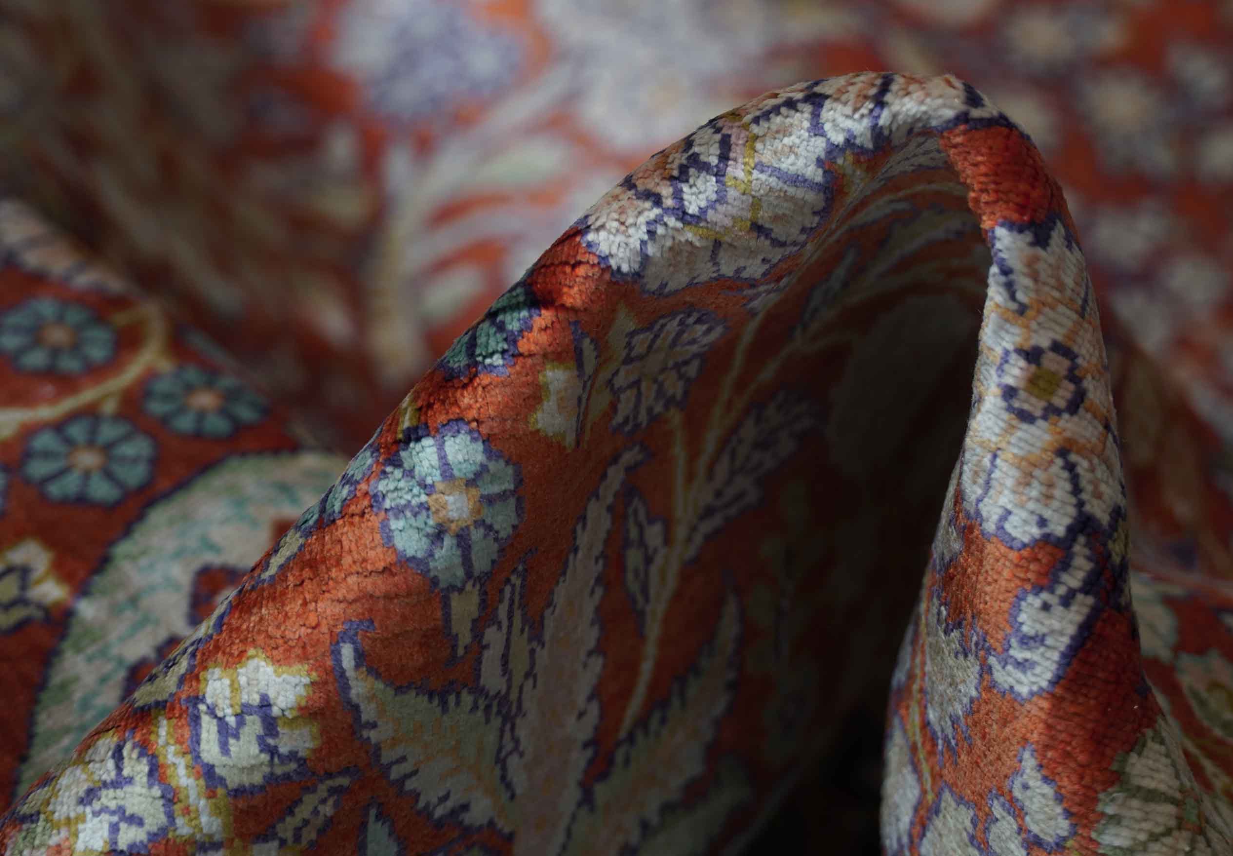 Chinesischer Hereke aus reiner Seide | 120 cm x 77 cm | Nr. Z-315