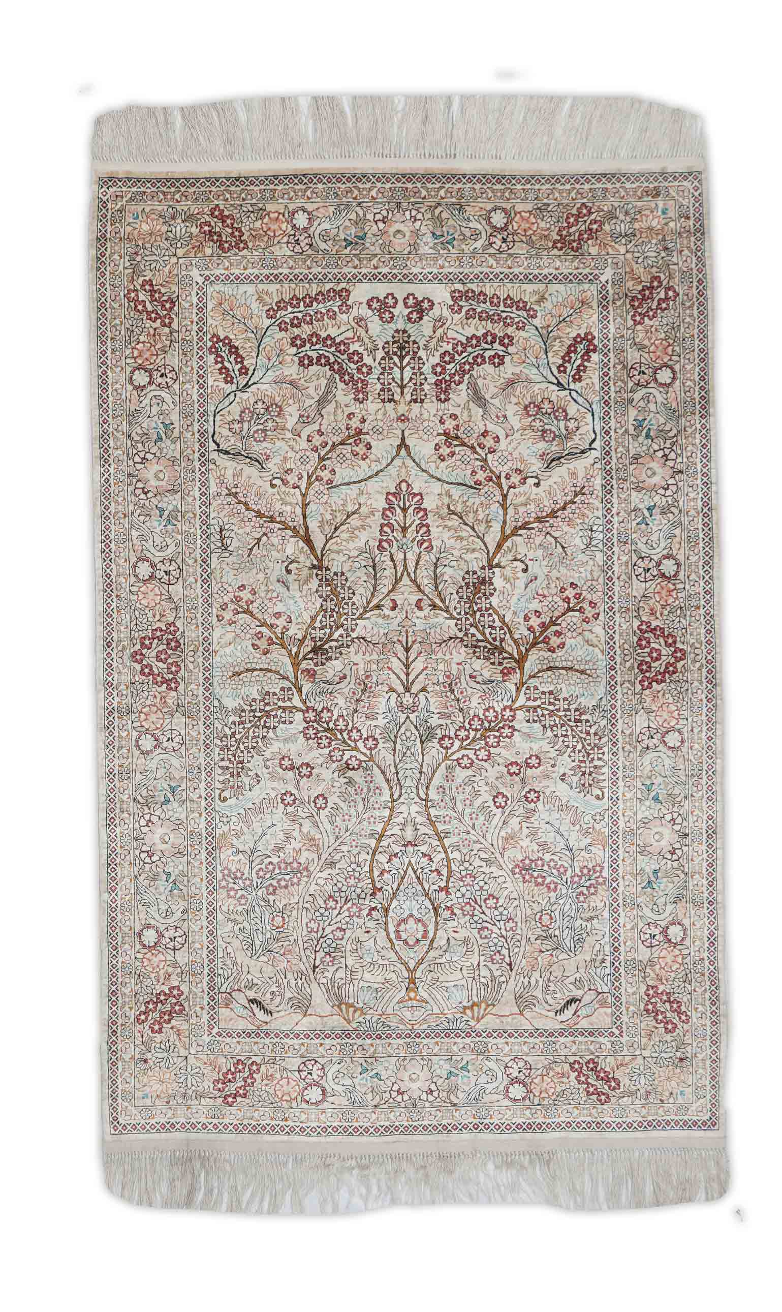 Chinesischer Hereke aus reiner Seide | 123 cm x 79 cm | Nr. Z-335