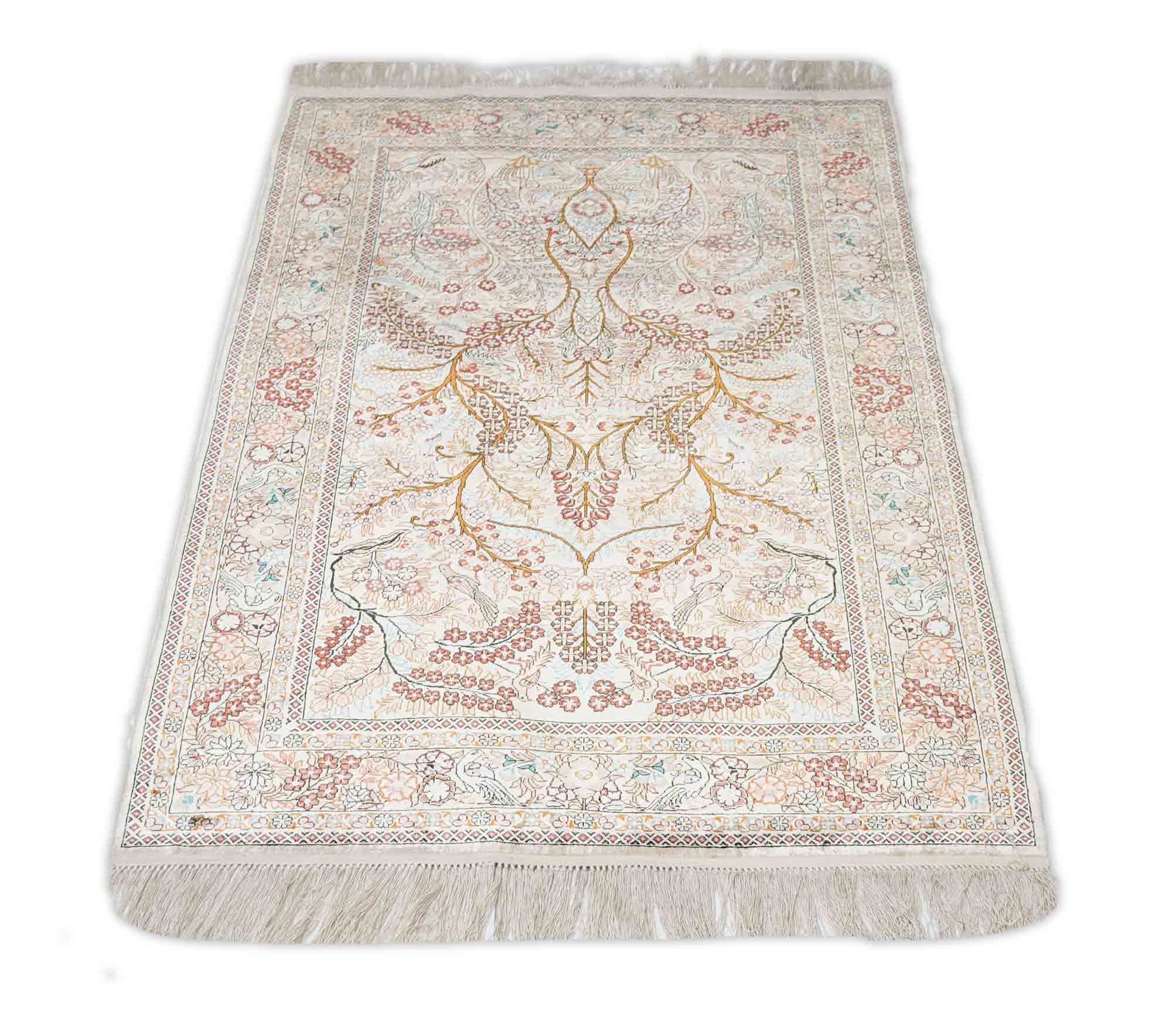 Chinesischer Hereke aus reiner Seide | 123 cm x 79 cm | Nr. Z-335