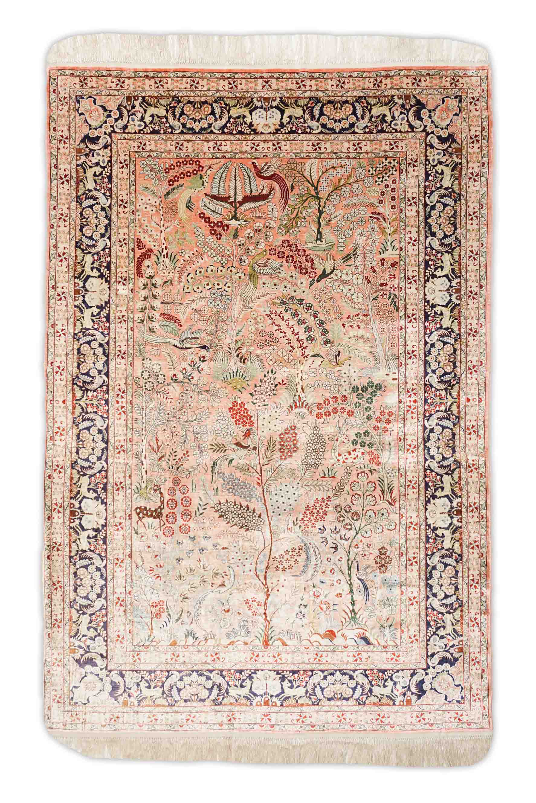 Chinesischer Hereke aus reiner Seide | 184 cm x 124 cm | Nr. Z-756