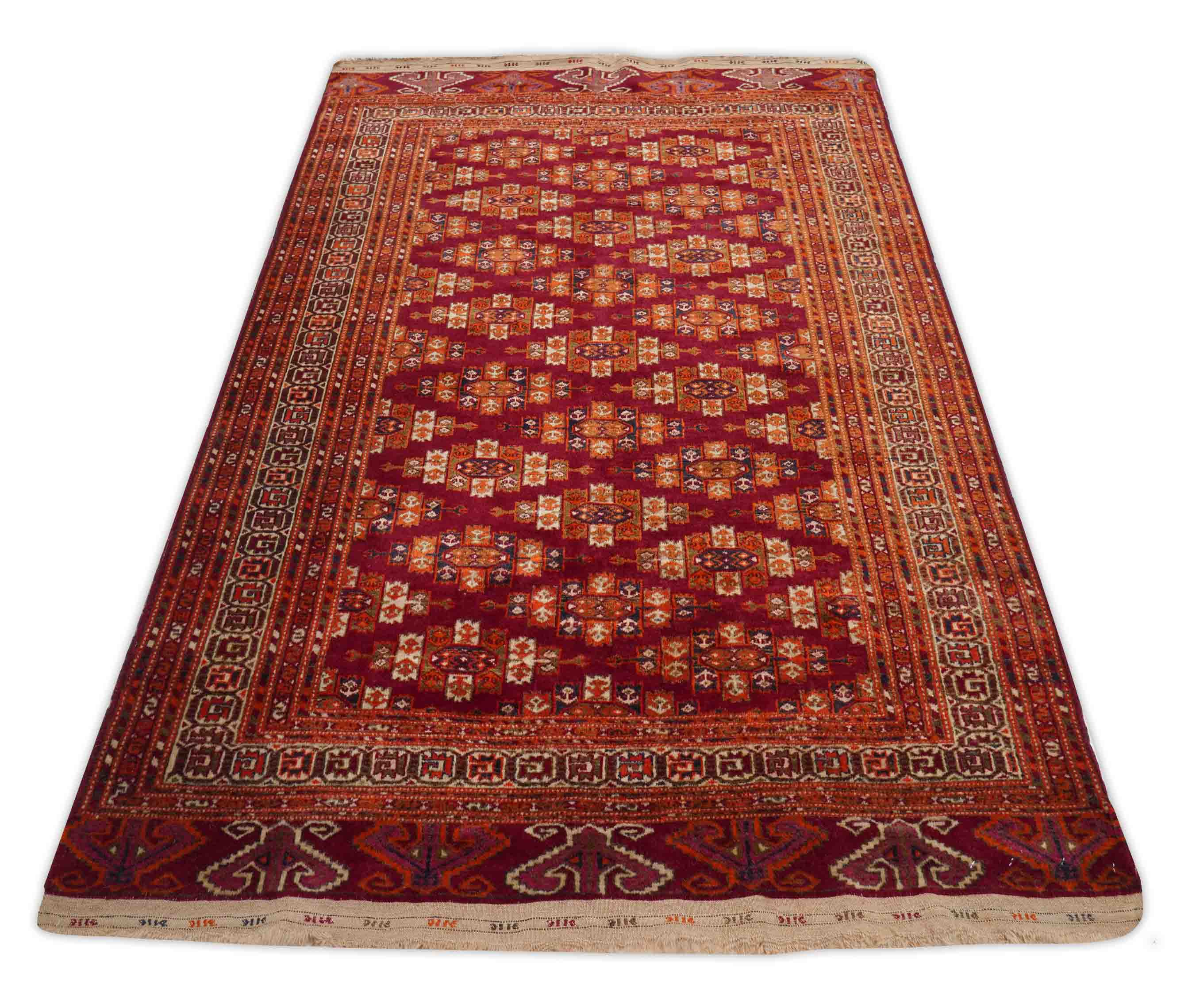 Alter Turkmenischer Teppich | 210 cm x 129 cm | Nr. Z-763
