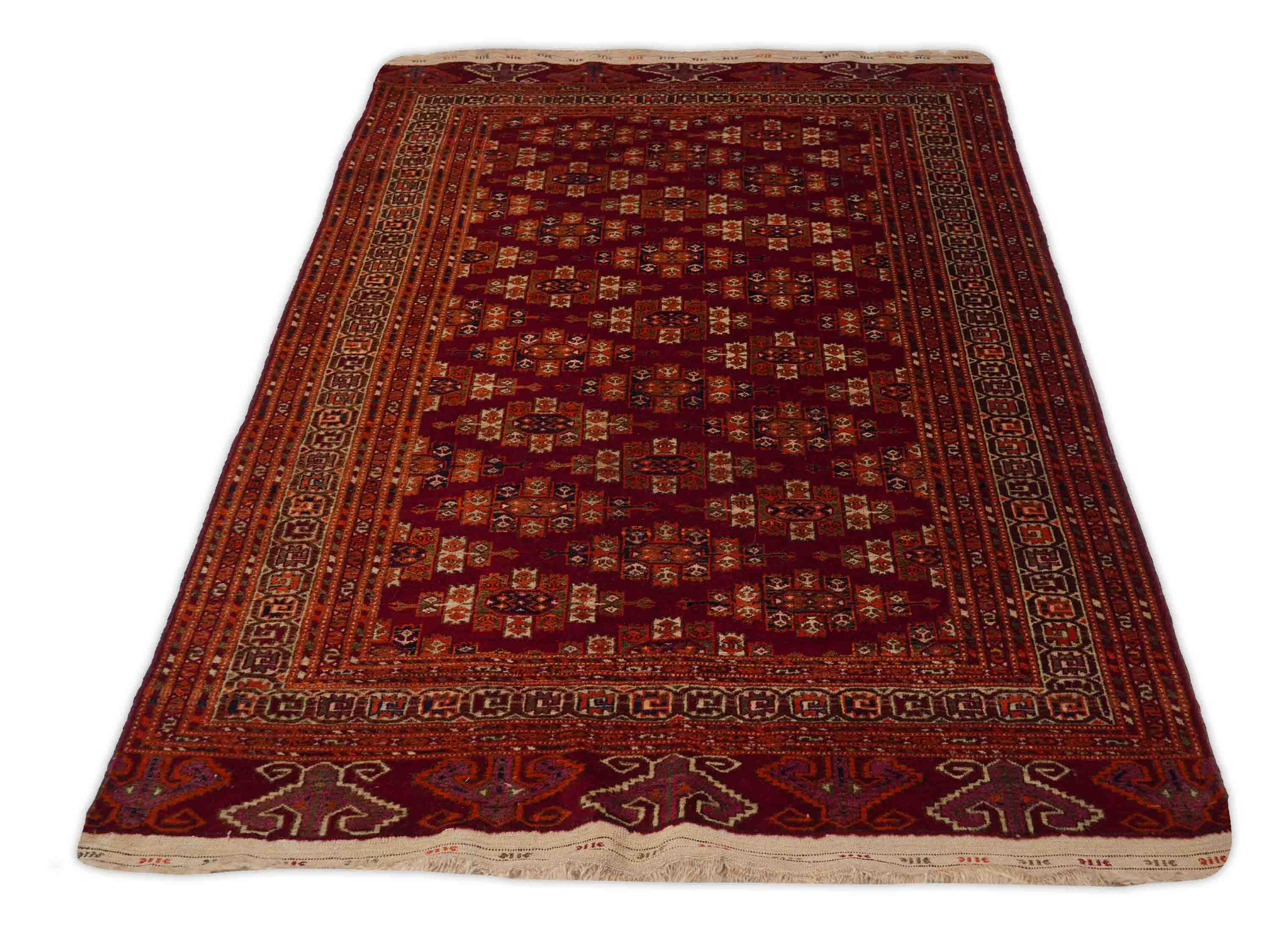 Alter Turkmenischer Teppich | 210 cm x 129 cm | Nr. Z-763