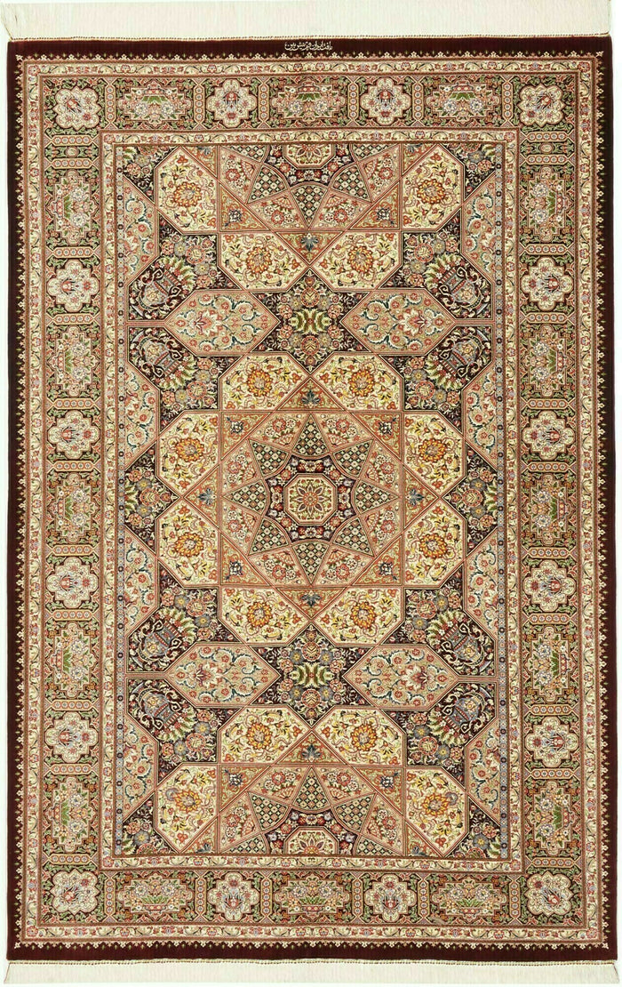 Ghom aus reiner Seide | 200 cm x 133 cm | Nr. 12-445645
