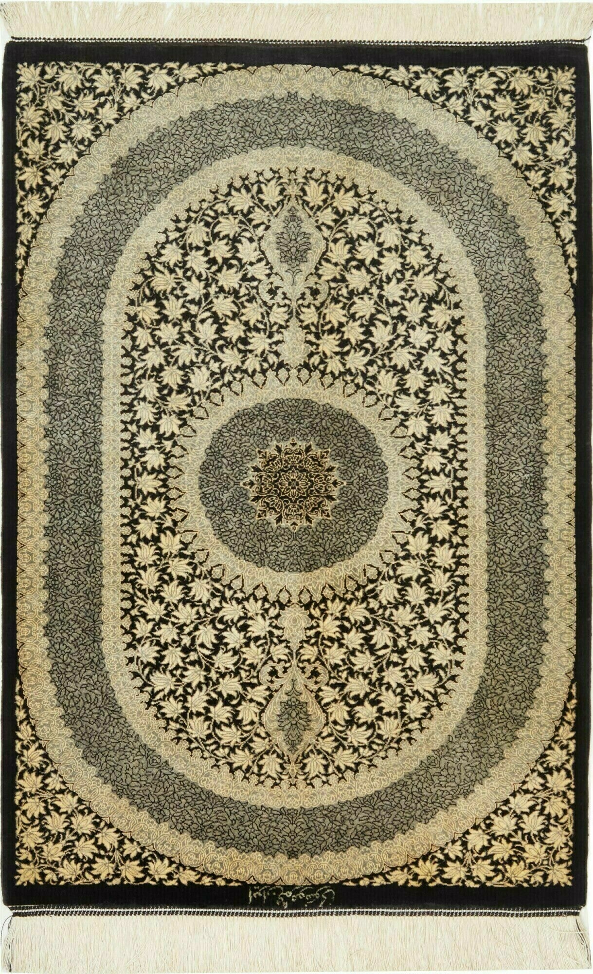 Ghom aus reiner Seide | 91 cm x 61 cm | Nr. 12-453798