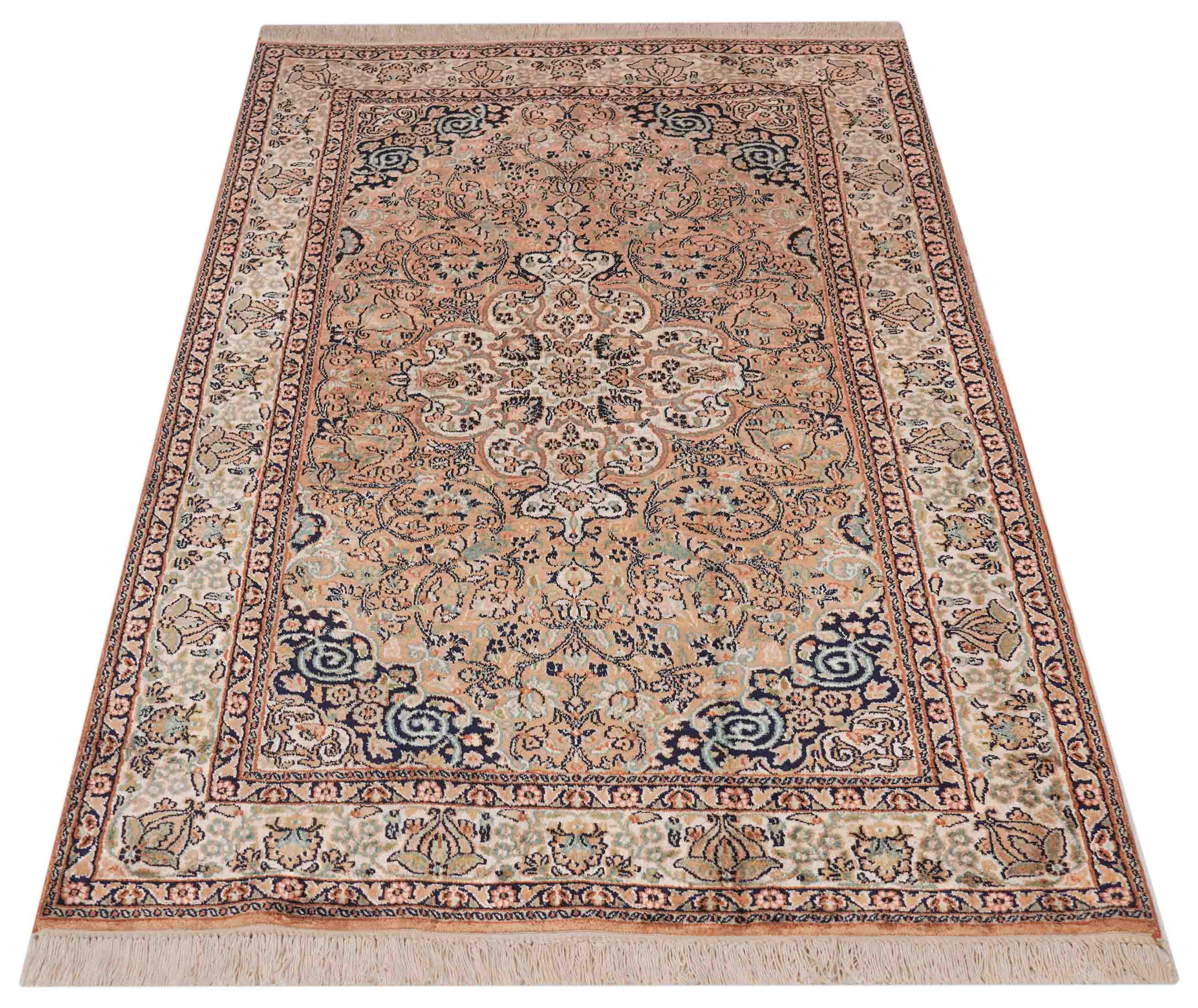 Kaschmir Teppich aus reiner Seide | 160 cm x 91 cm | Nr. Z-2658