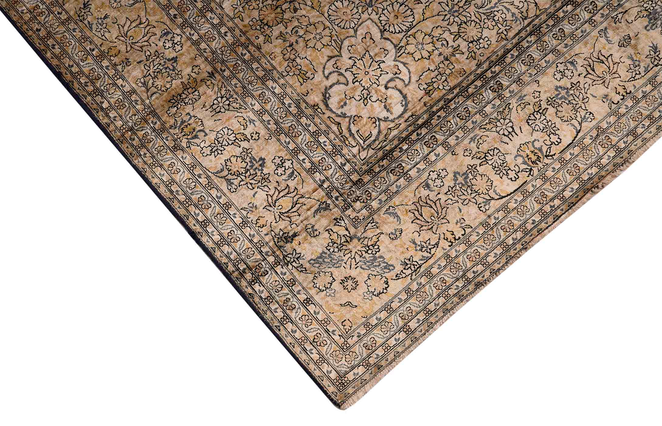 Kaschmir Teppich aus reiner Seide | 138 cm x 136 cm | Nr. Z-2687