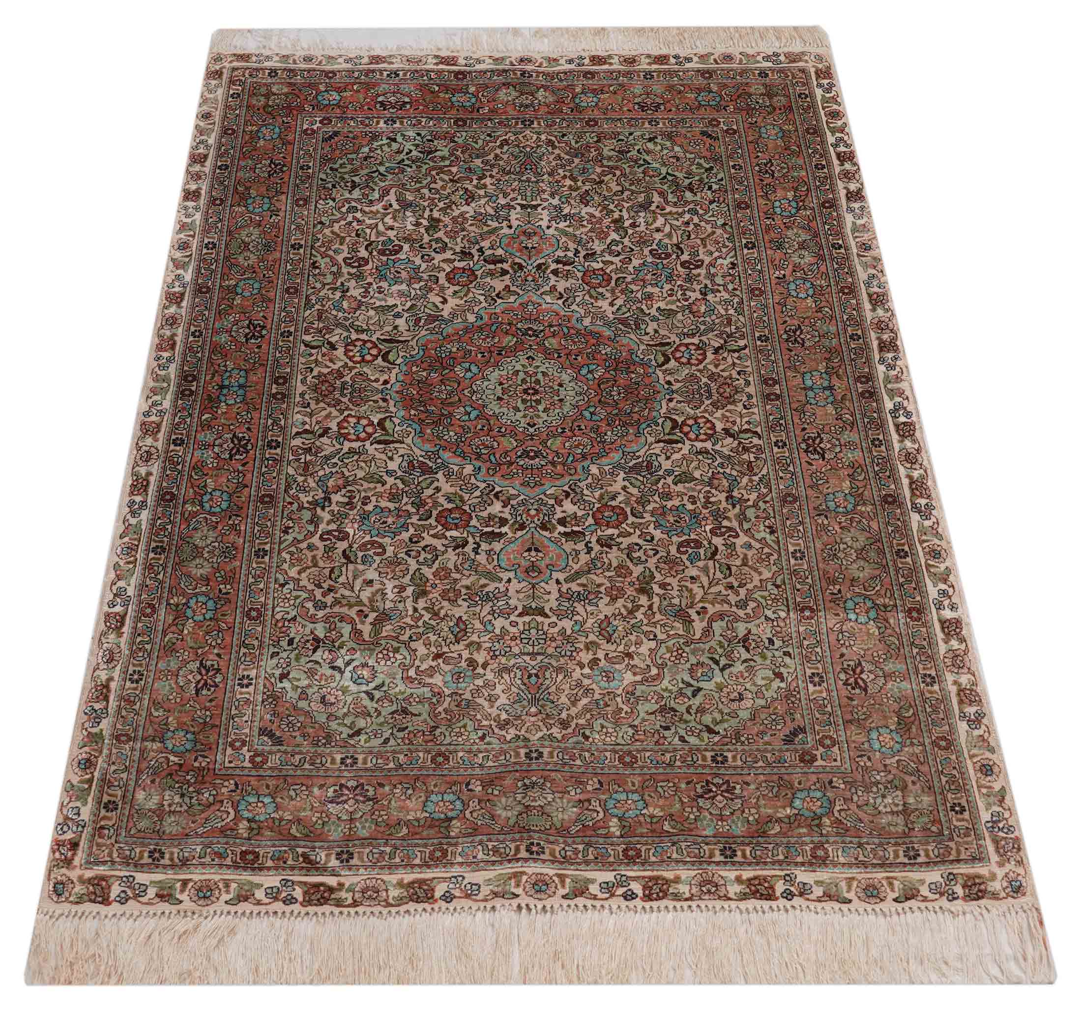 Chinesischer Hereke aus reiner Seide | 123 cm x 77 cm | Nr. Z-2811
