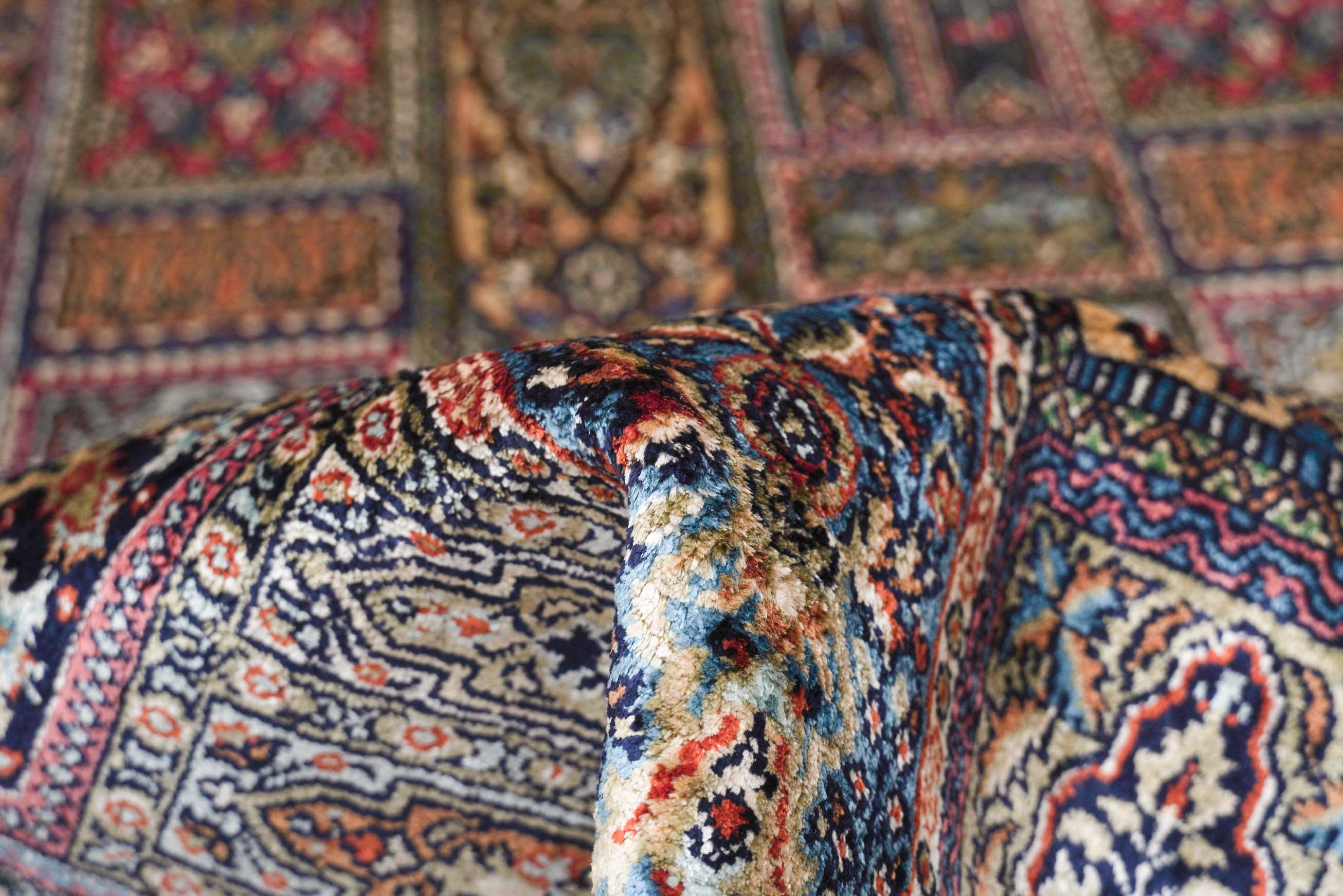 Kaschmir Teppich aus reiner Seide | 292 cm x 80 cm | Nr. Z-3423