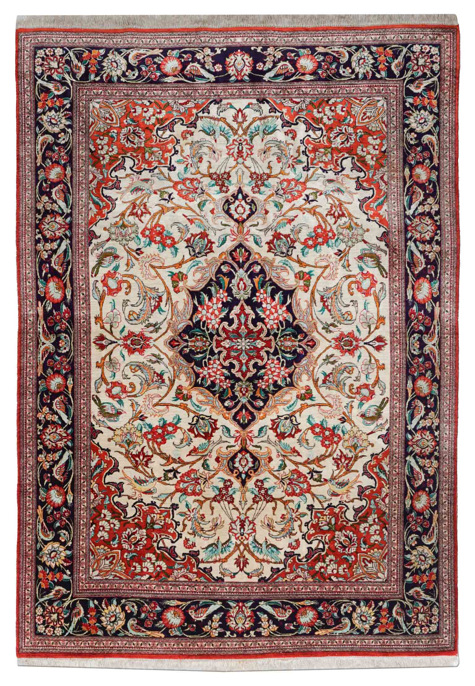 Ghom aus reiner Seide | 198 cm x 139 cm | Nr. Z-3723