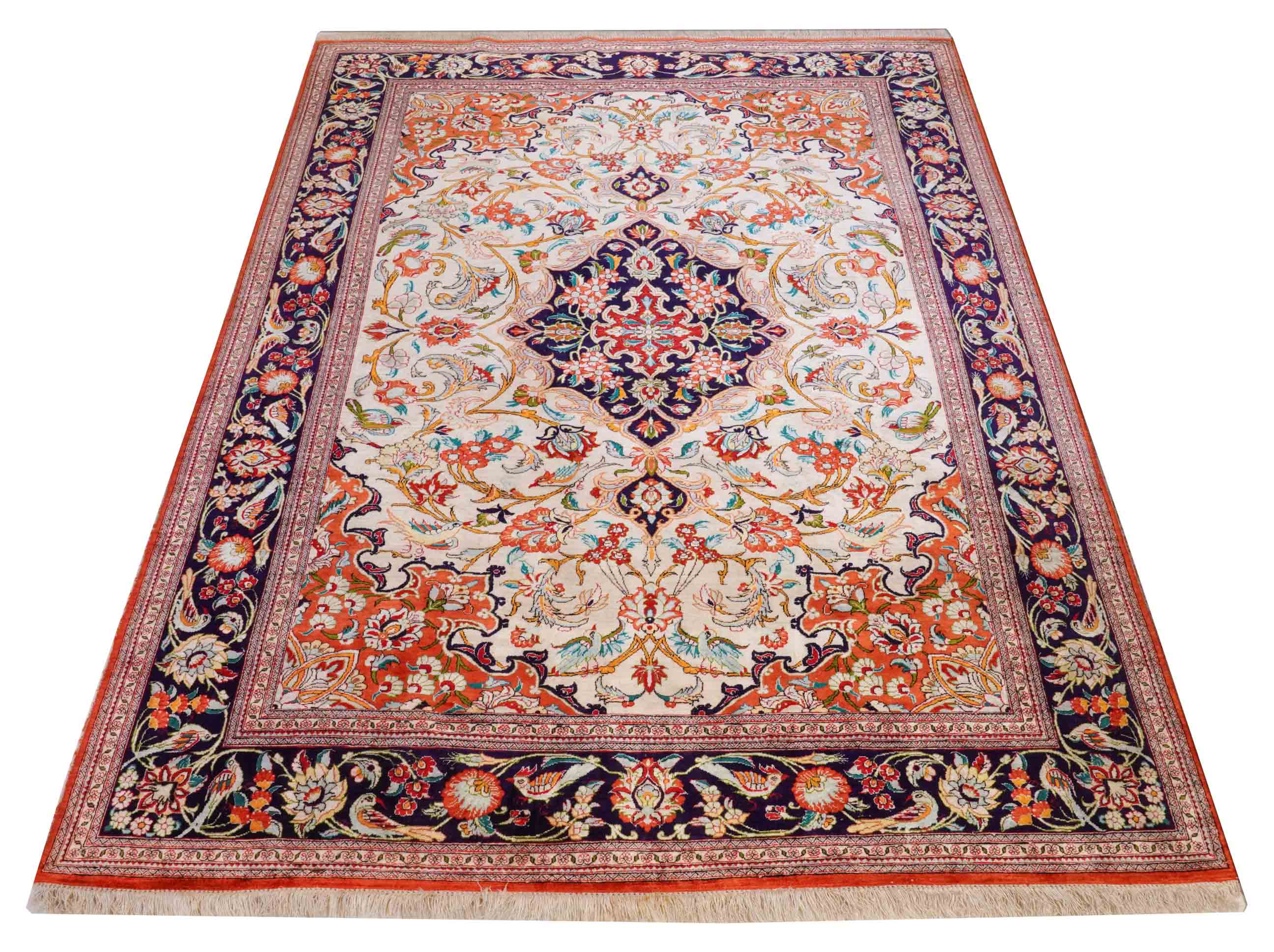 Ghom aus reiner Seide | 198 cm x 139 cm | Nr. Z-3723