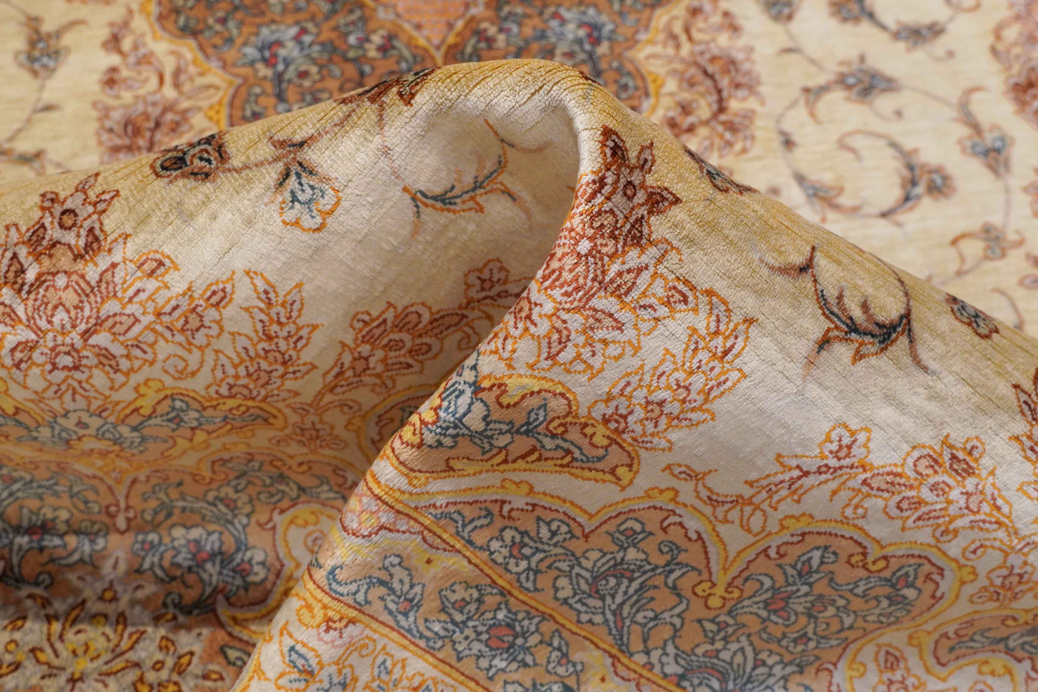 Ghom aus reiner Seide | 204 cm x 128 cm | Nr. Z-4239