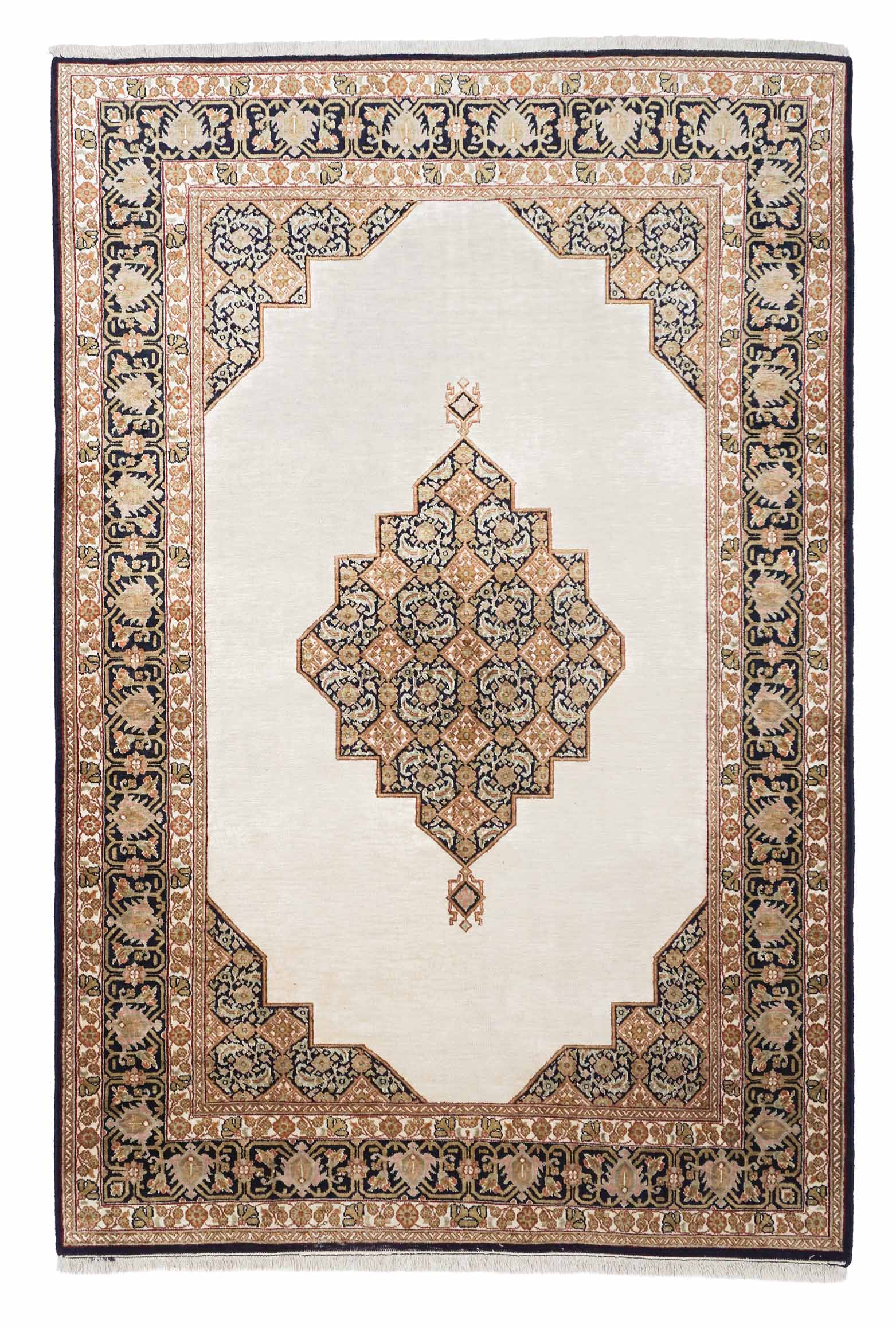 Kaschmir Teppich aus reiner Seide | 186 cm x 120 cm | Nr. Z-4249