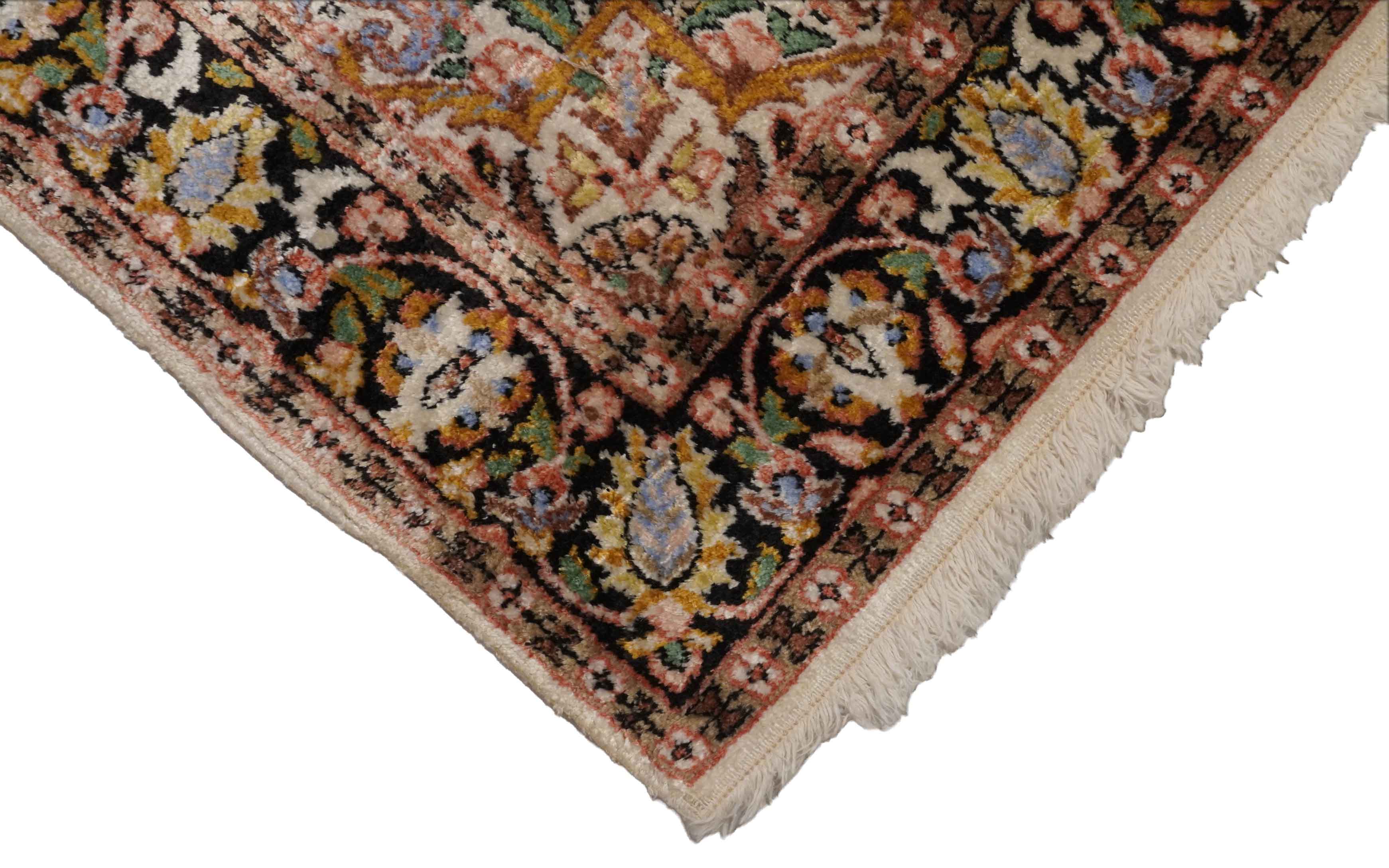 Kaschmir Teppich aus merzerisierter Baumwolle | 124 cm x 77 cm | Nr. Z-4297