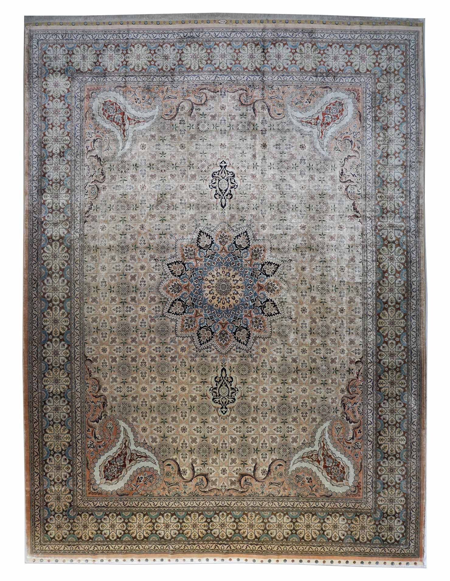 Chinesischer Hereke aus reiner Seide | 372 cm x 276 cm | Nr. Z-4332