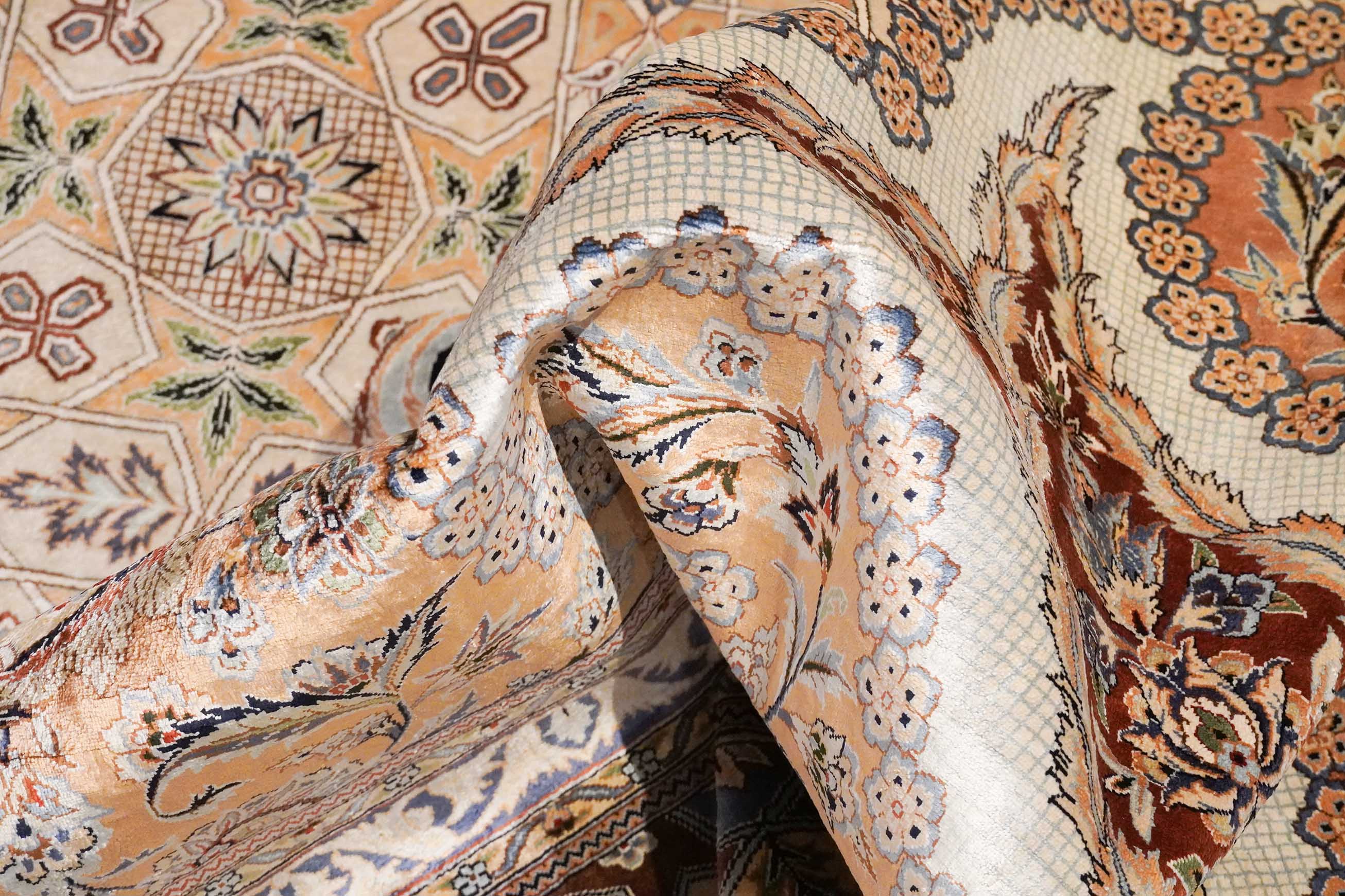 Chinesischer Hereke aus reiner Seide | 372 cm x 276 cm | Nr. Z-4332